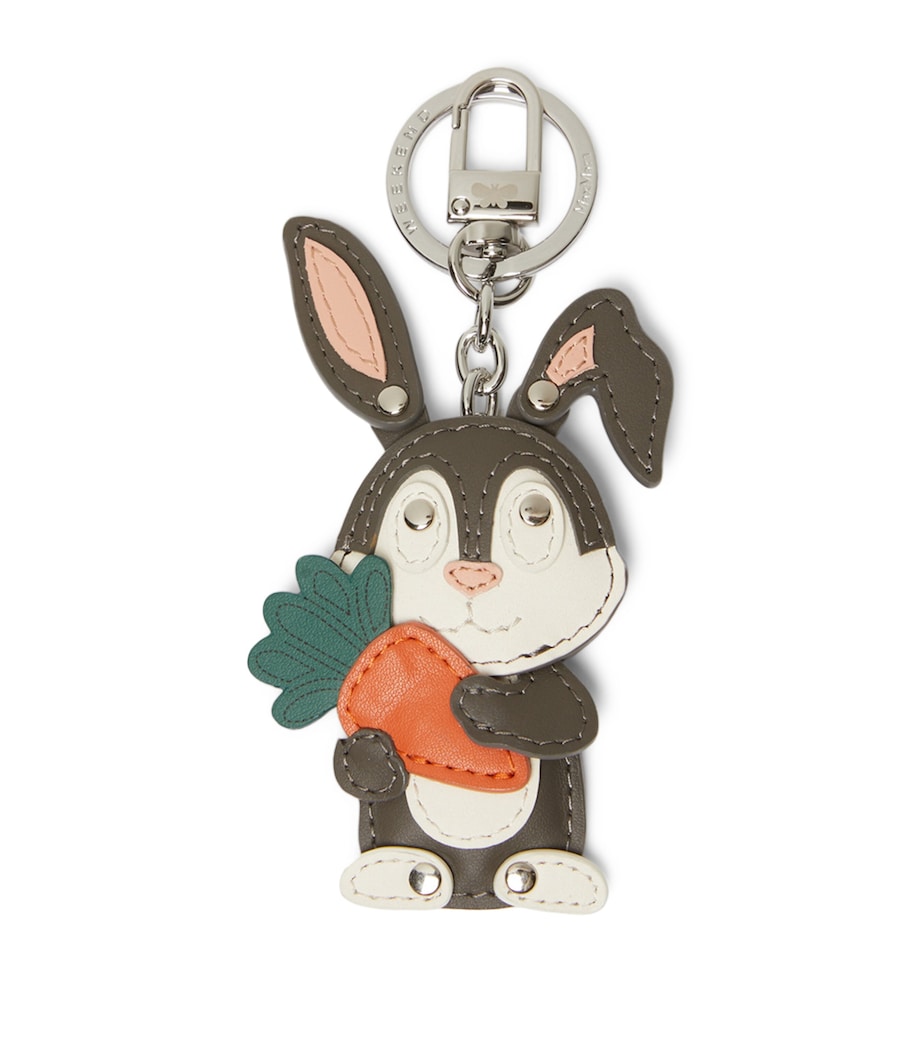 Weekend Max Mara Leather Bunny Keyring Light Grey Image 1