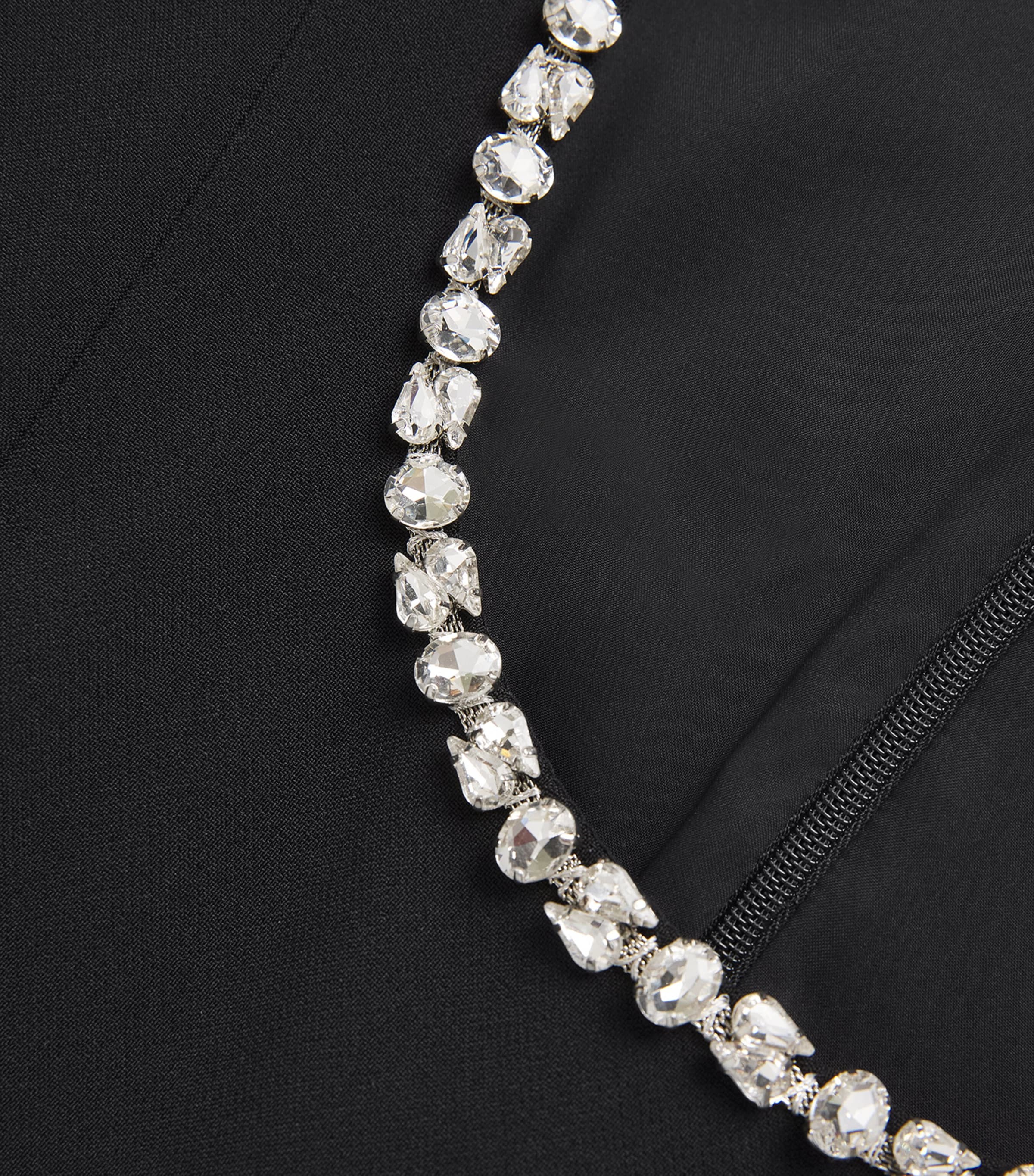 Embellished-Neck Jumpsuit BLACK Image 5