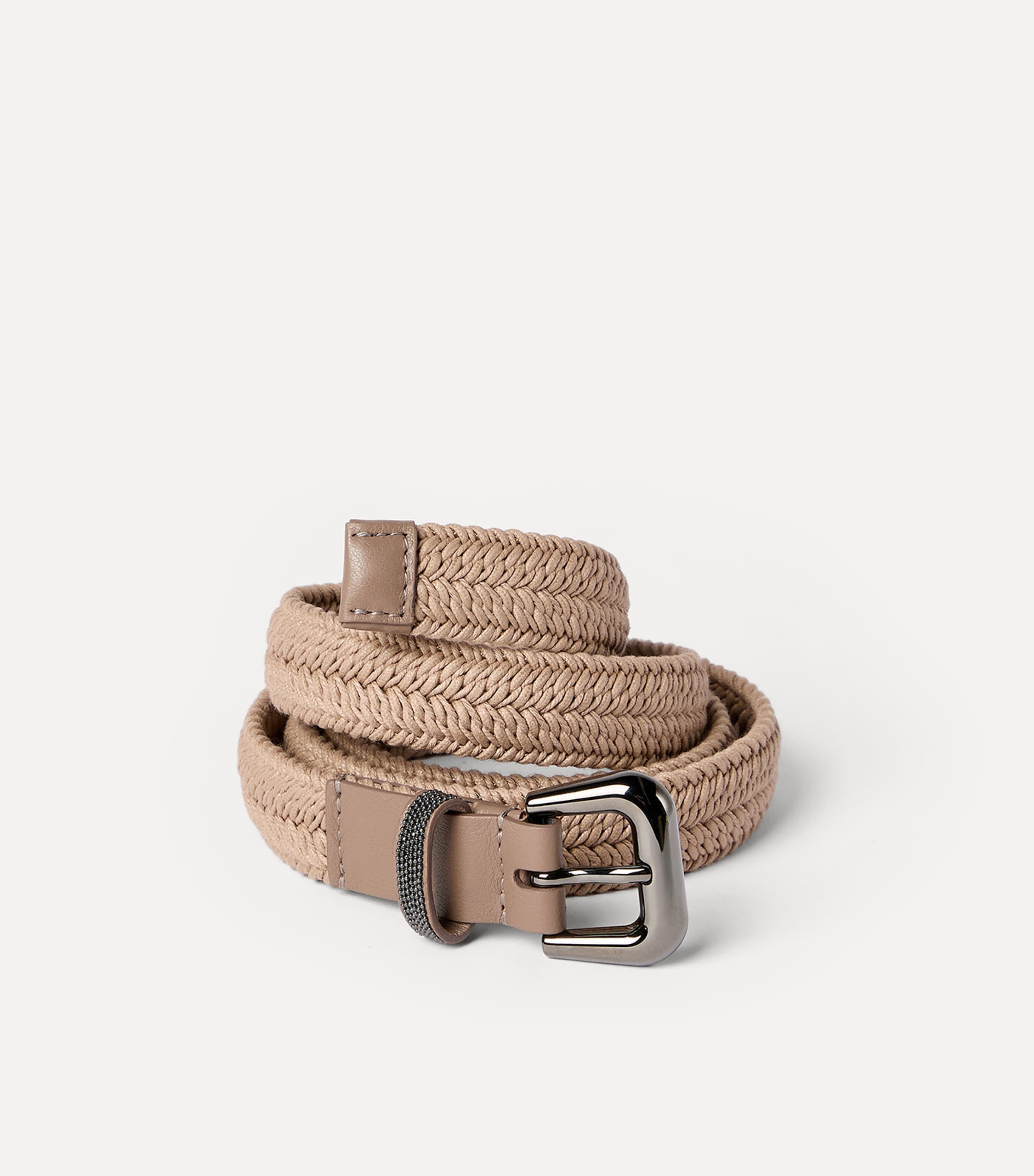 Brunello Cucinelli Stretch-Cotton Braided Belt Cdese Image 2