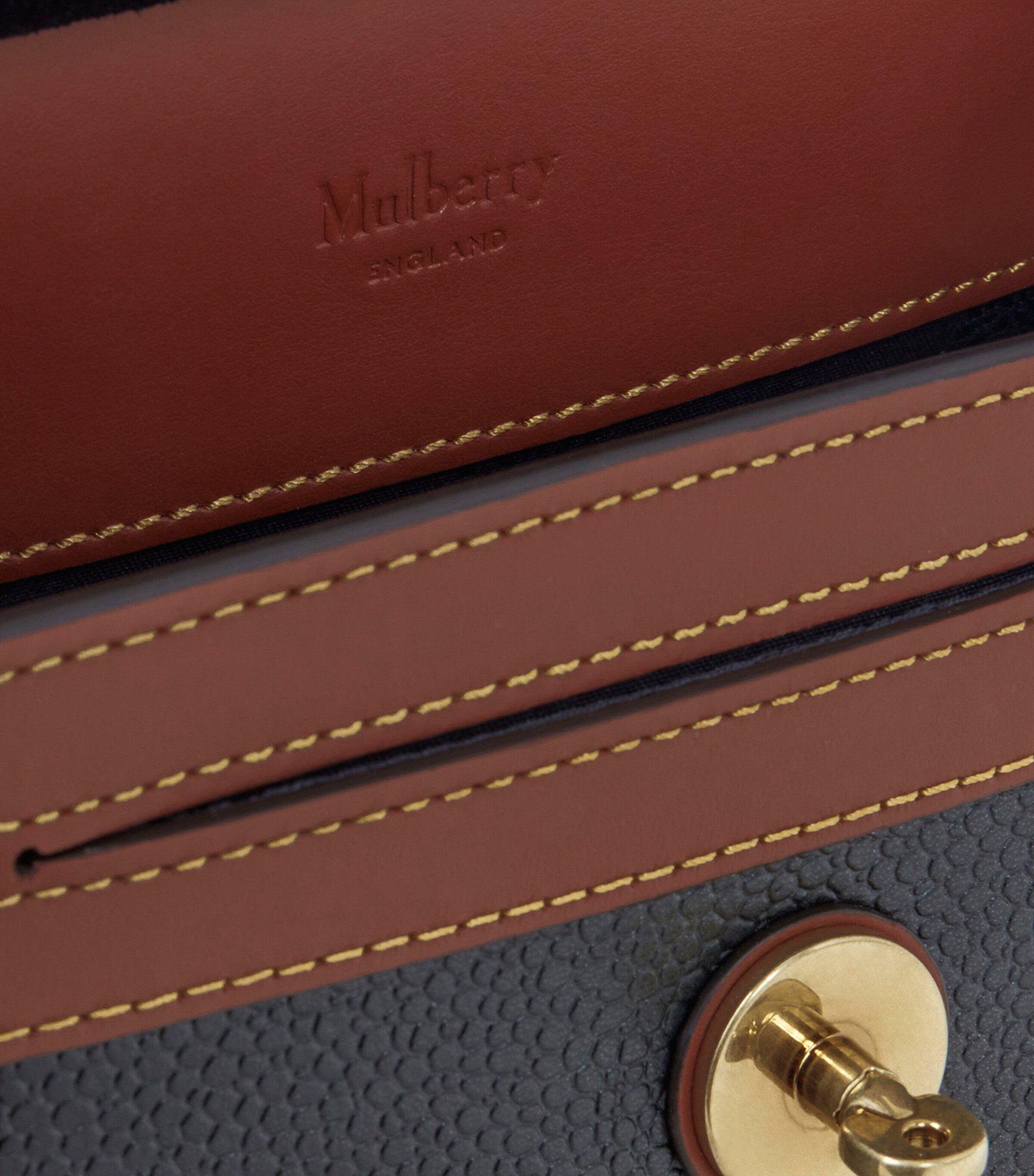 Small Leather Antony Pouch BLACK-COGNAC Image 5