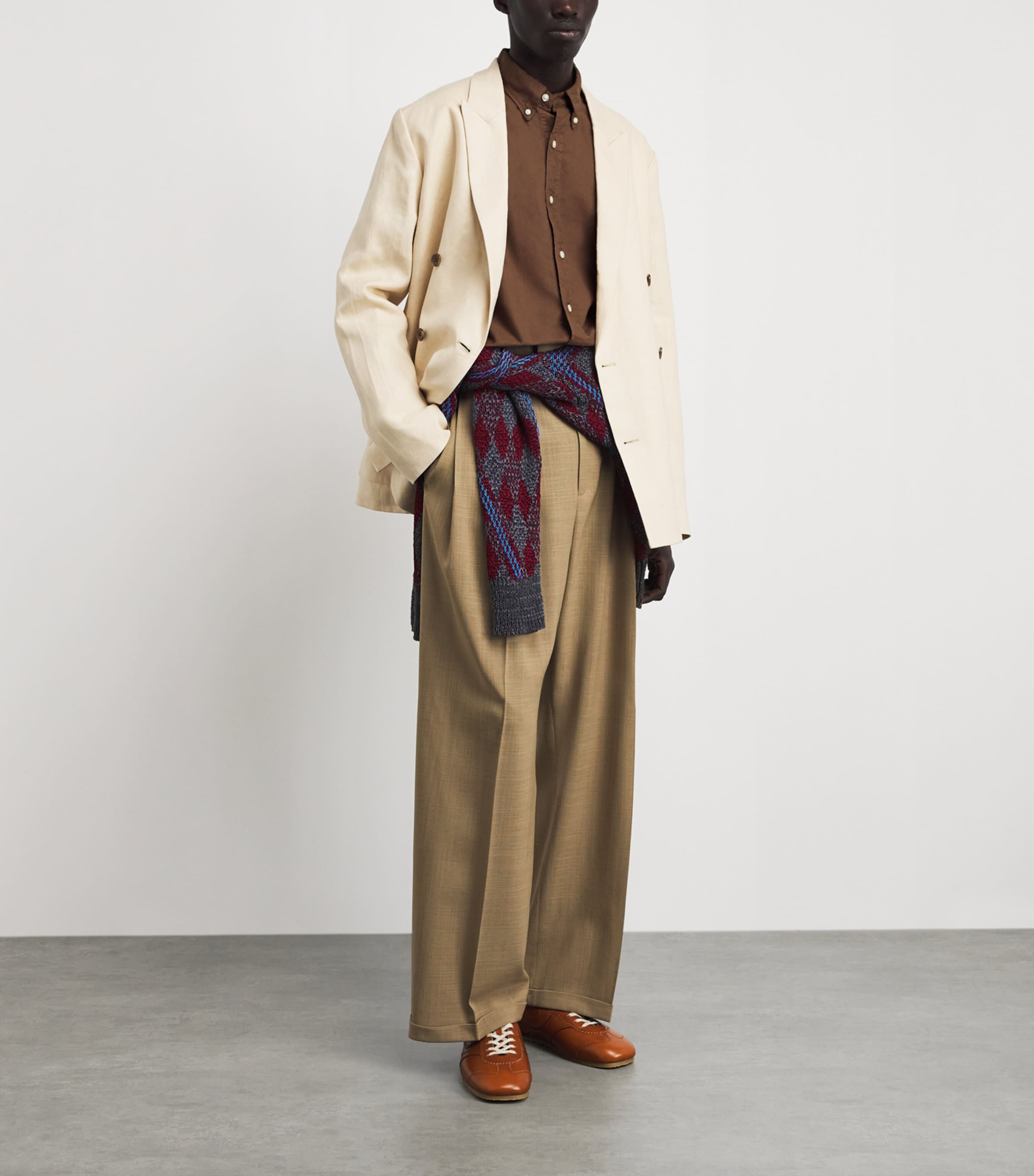 Polo Ralph Lauren Mens Cotton Garment-Dyed Oxford Shirt Chestnut Image 2
