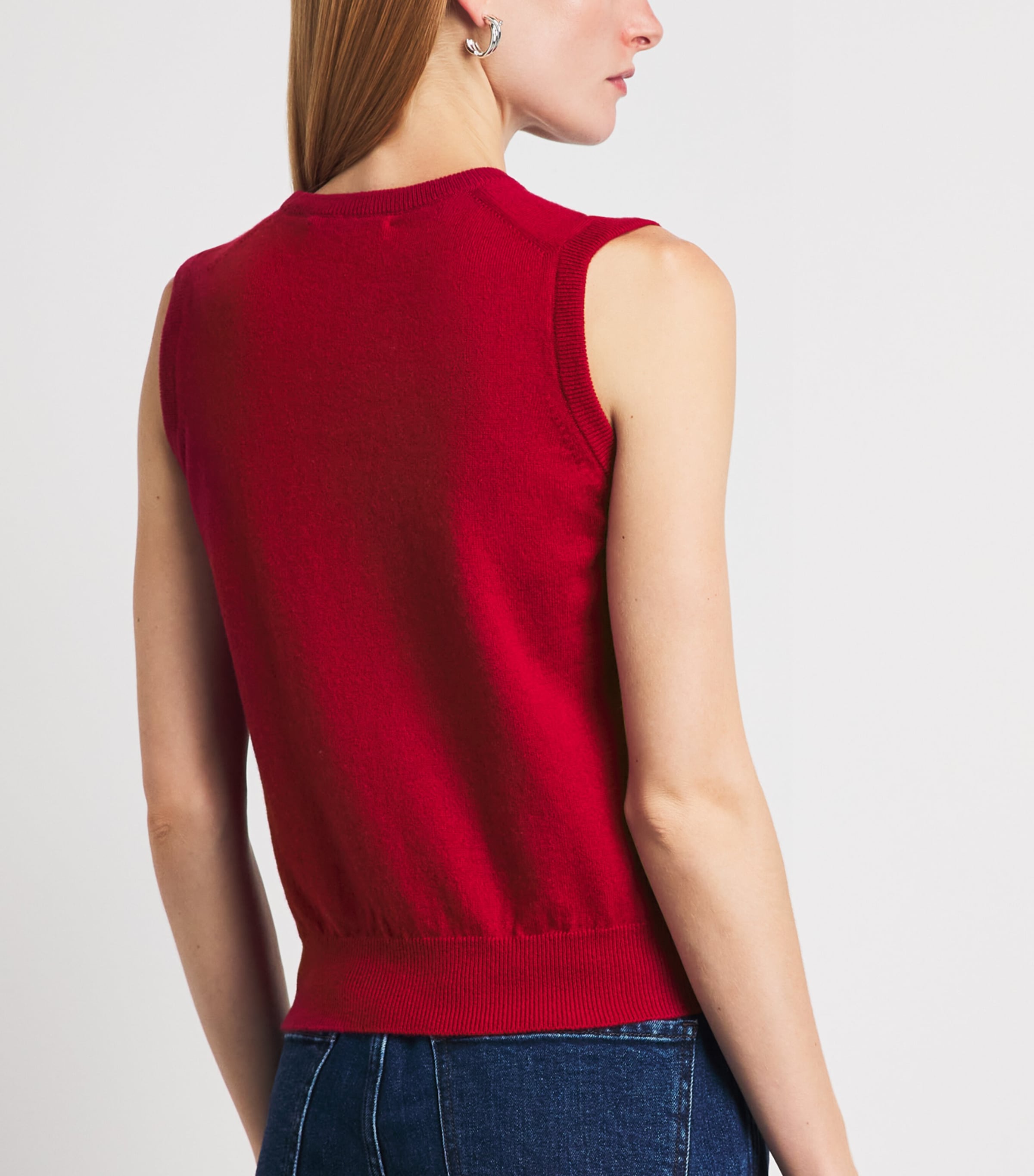 Johnstons Of Elgin Womens Cashmere Iris Tank Top Claret Image 5