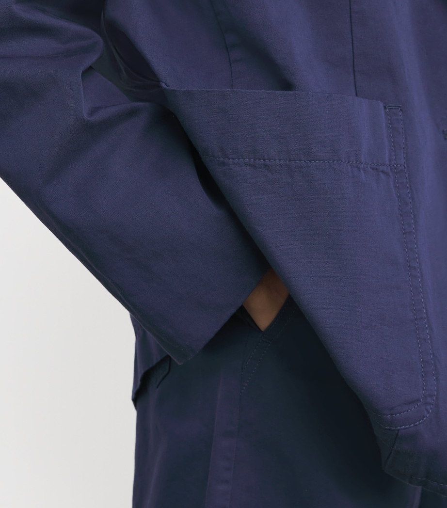 Cotton-Linen Blazer NAVY Image 6