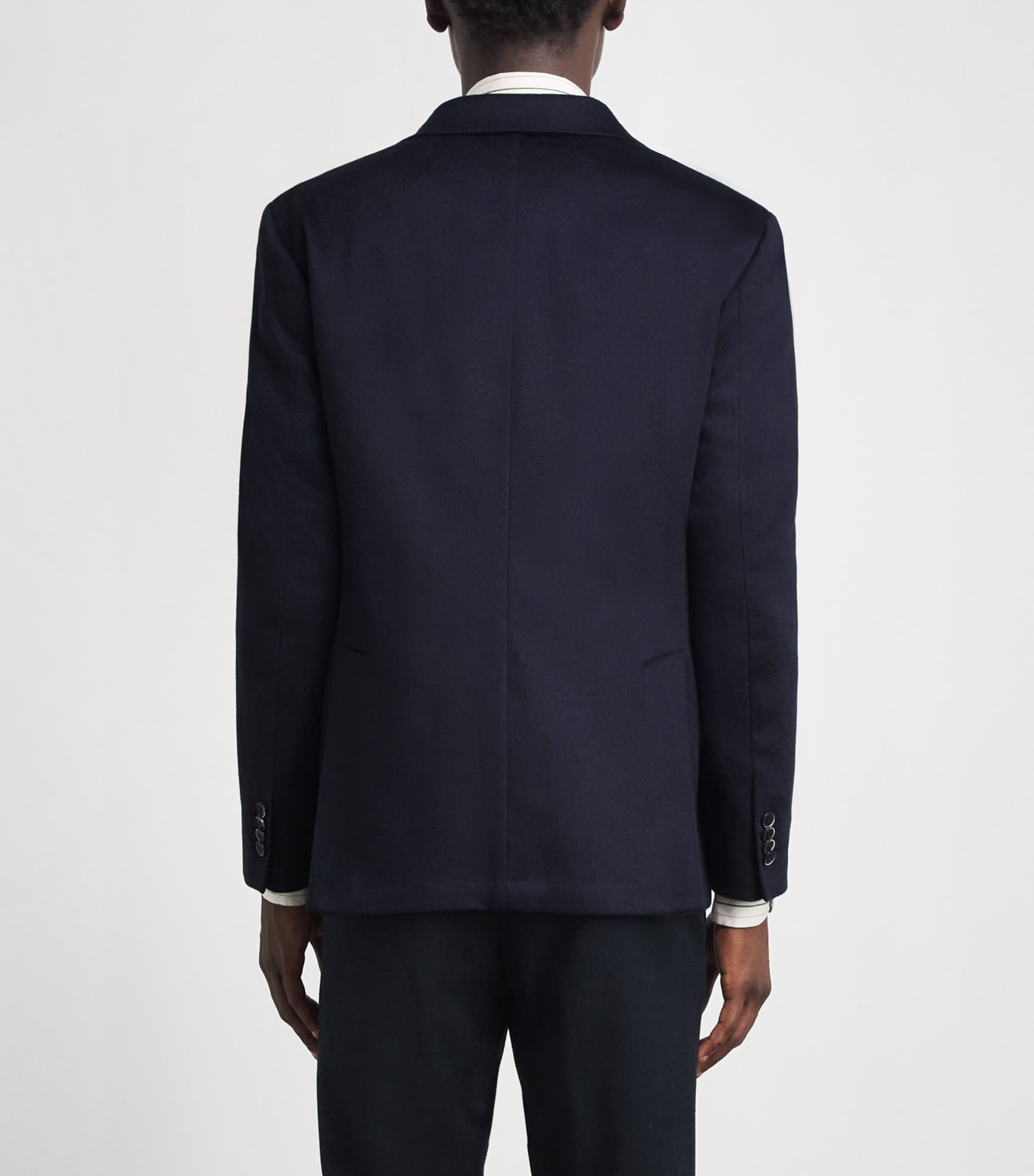 Barena Mens Brushed Cashmere Blazer Navy Image 5