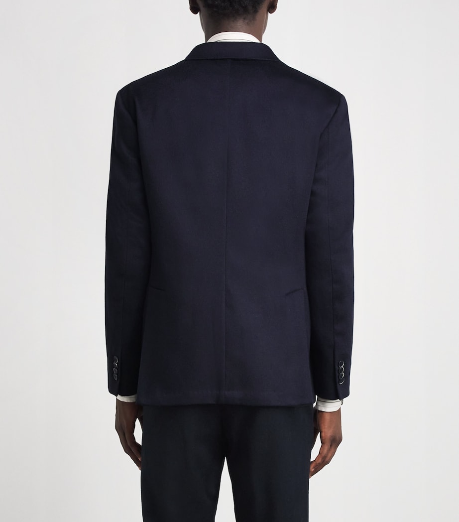 Barena Mens Brushed Cashmere Blazer Navy Image 5