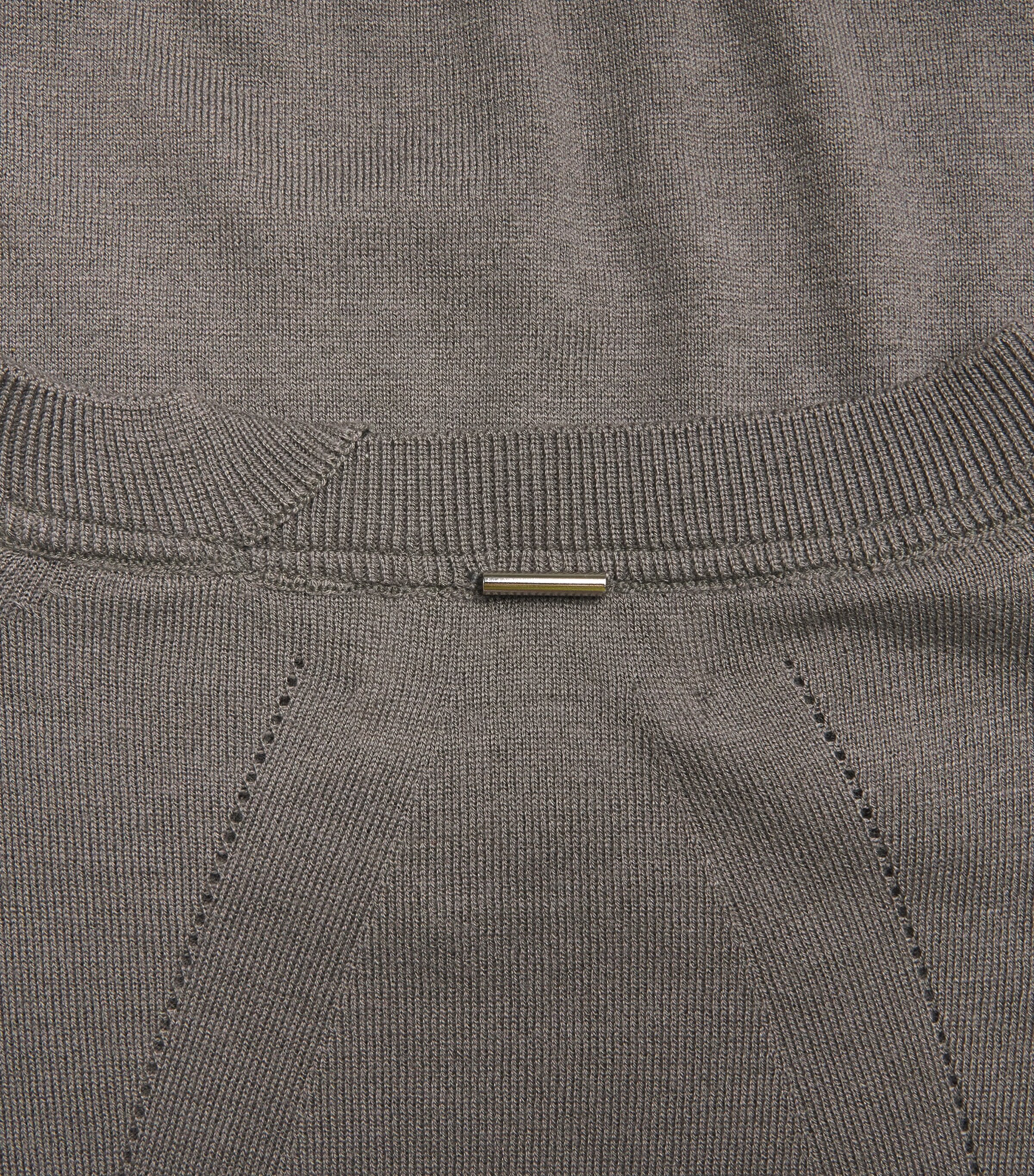 System Mens Knitted T-Shirt Taupe Grey Image 6