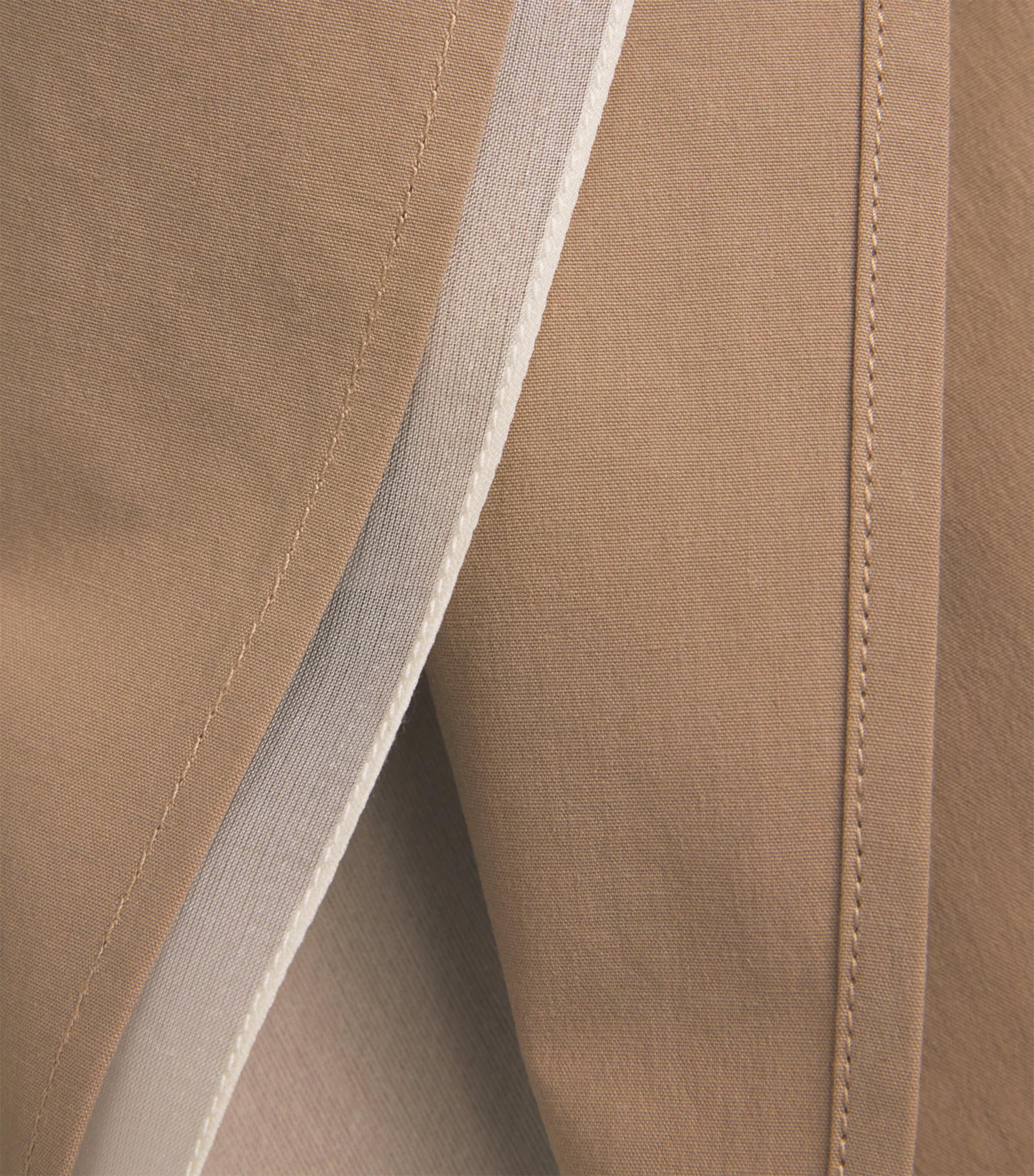 Cotton Layered Midi Skirt KHAKI/OFF WHITE Image 5