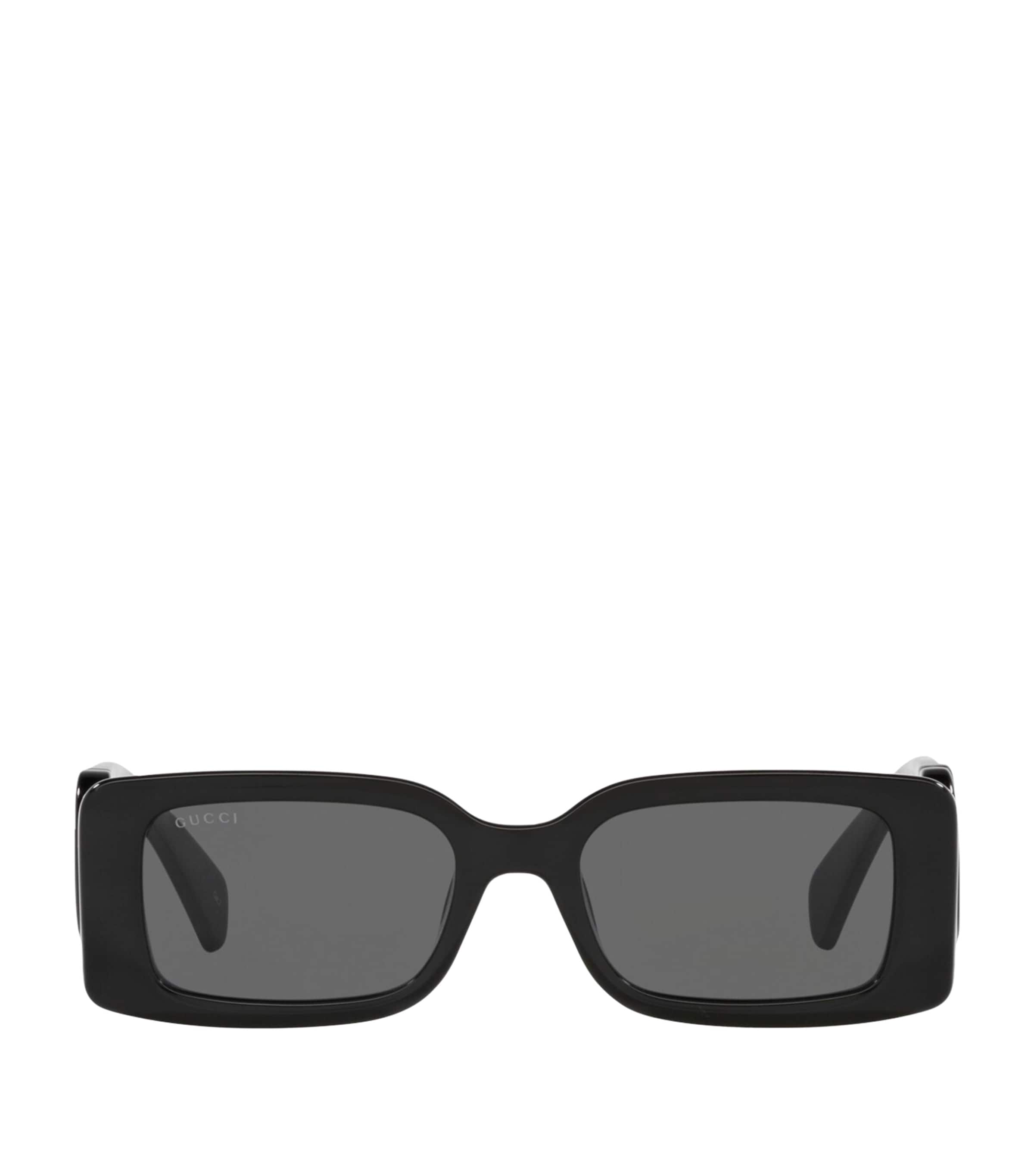 Gucci Womens Black Gg1325s Branded-arm Rectangle-frame Acetate Sunglasses In Black