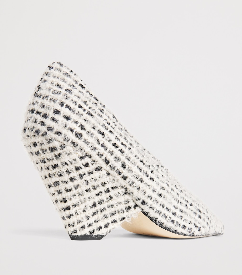 Wool Bouclé Rhys Pumps 80 CREAM/BLACK Image 7