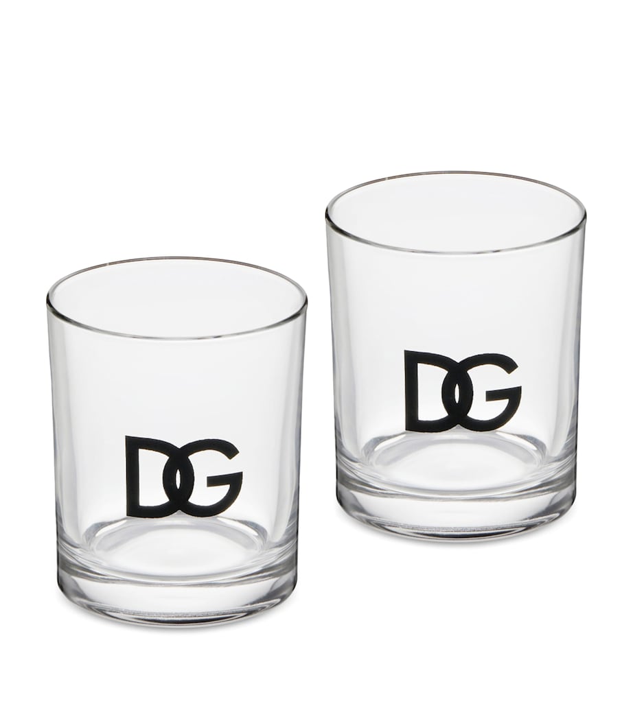 Set of 2 DG Millennials Logo Glasses U0058 TRASPARENTE/DG Image 1