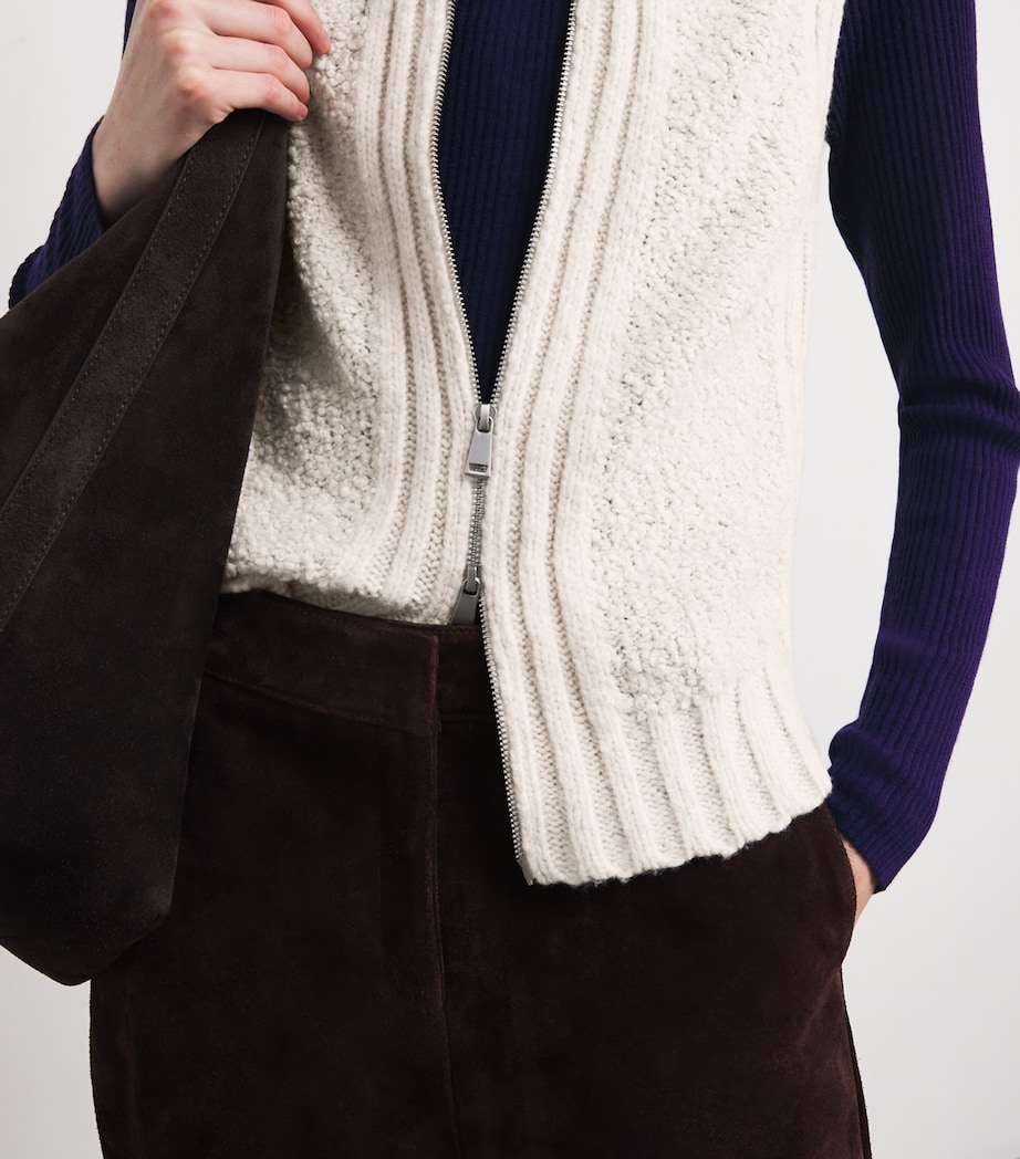 Teddy Bouclé Gilet PALE OATMEAL Image 6