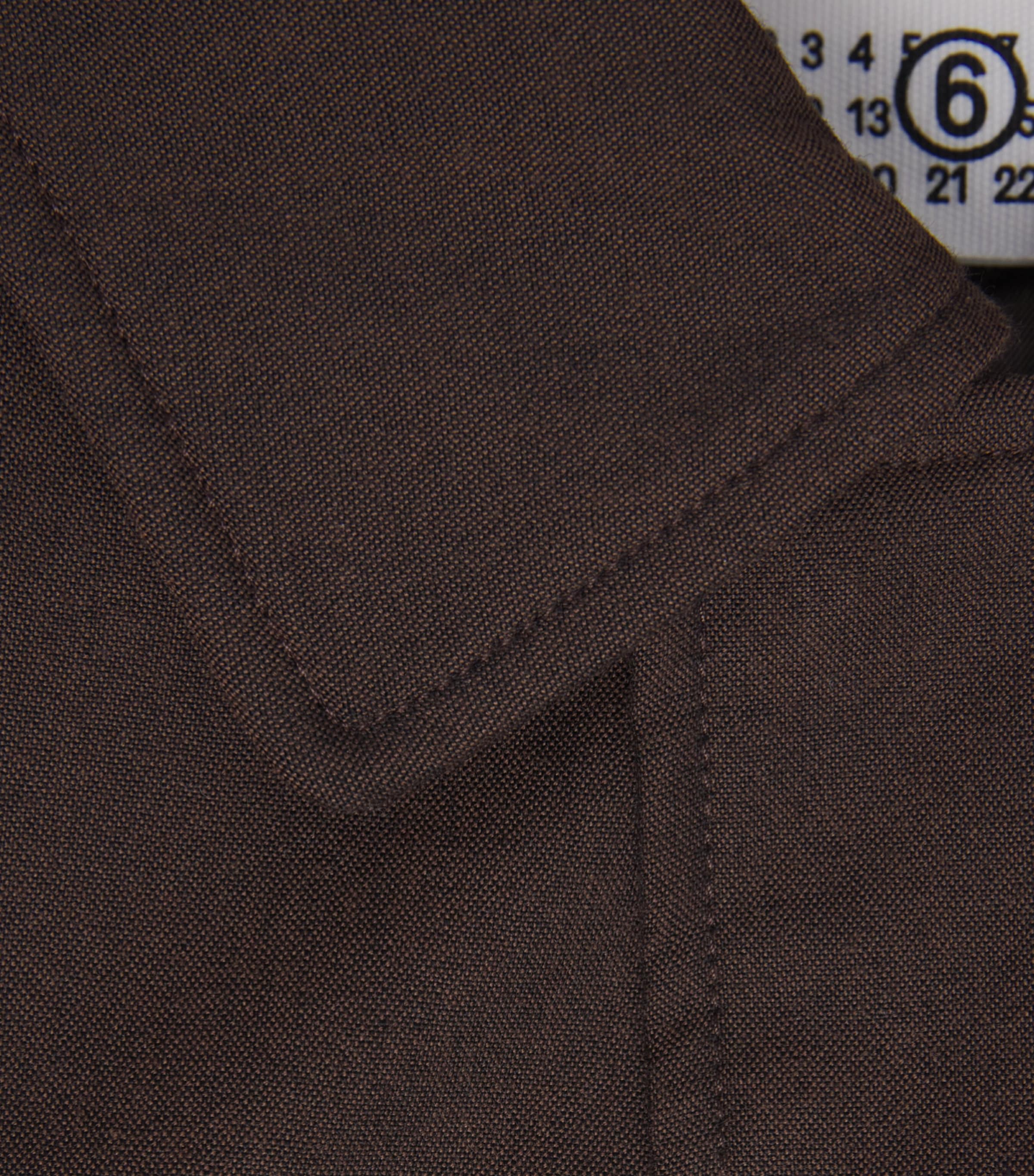 MM6 Maison Margiela Mens Virgin Wool-Cotton Field Jacket Brown Image 6
