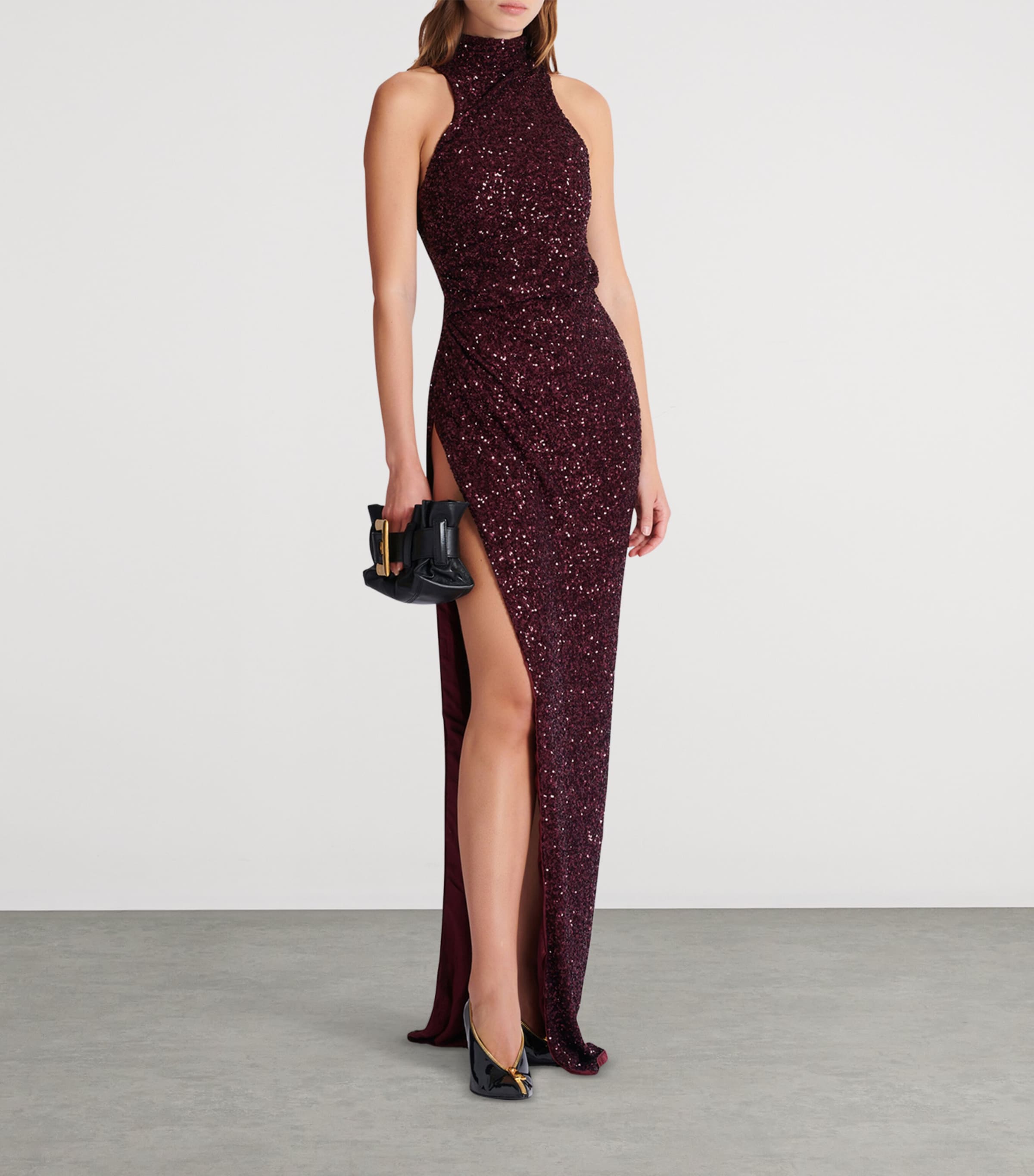 Sequin-Embellished Maxi Dress 5DR VIOLET FONC Image 4