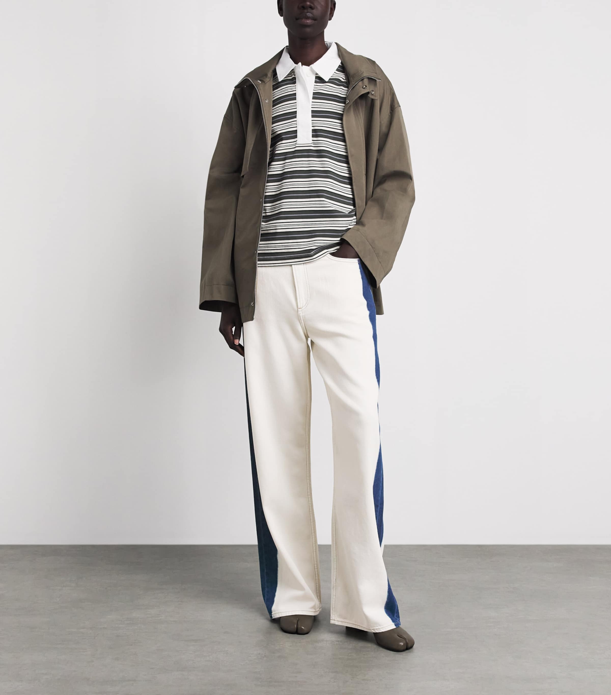 Rag & Bone Womens Featherweight Logan Mid-Rise Wide-Leg Jeans Dkbleach Image 2