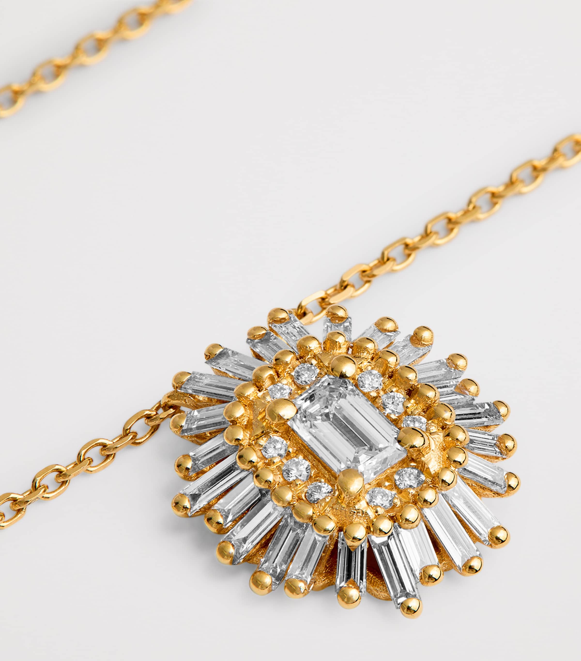 Suzanne Kalan Yellow Gold and Diamond One of a Kind Flower Necklace Yg/wd Image 4