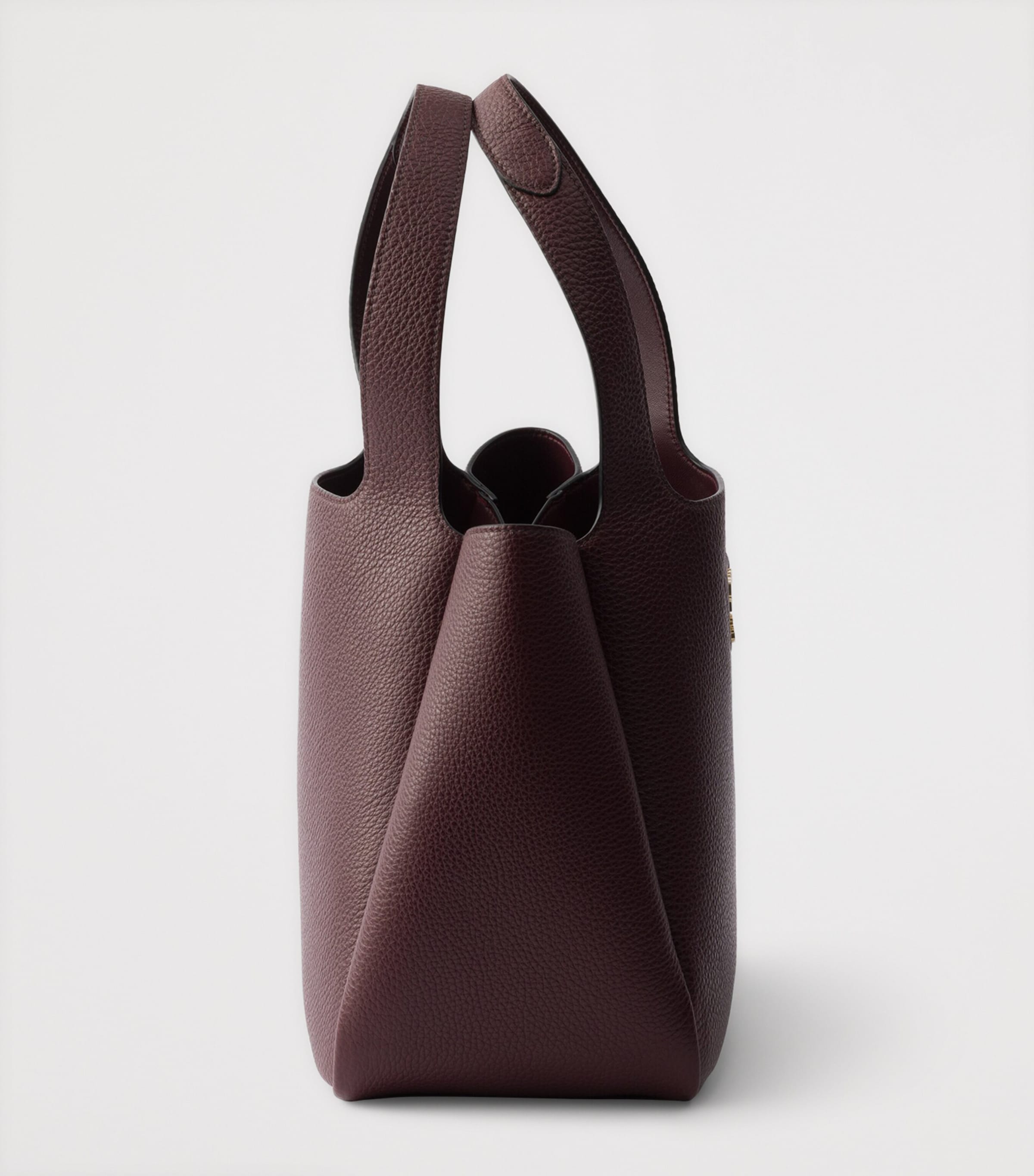 Small Leather Tote Bag F04Q5 Image 5