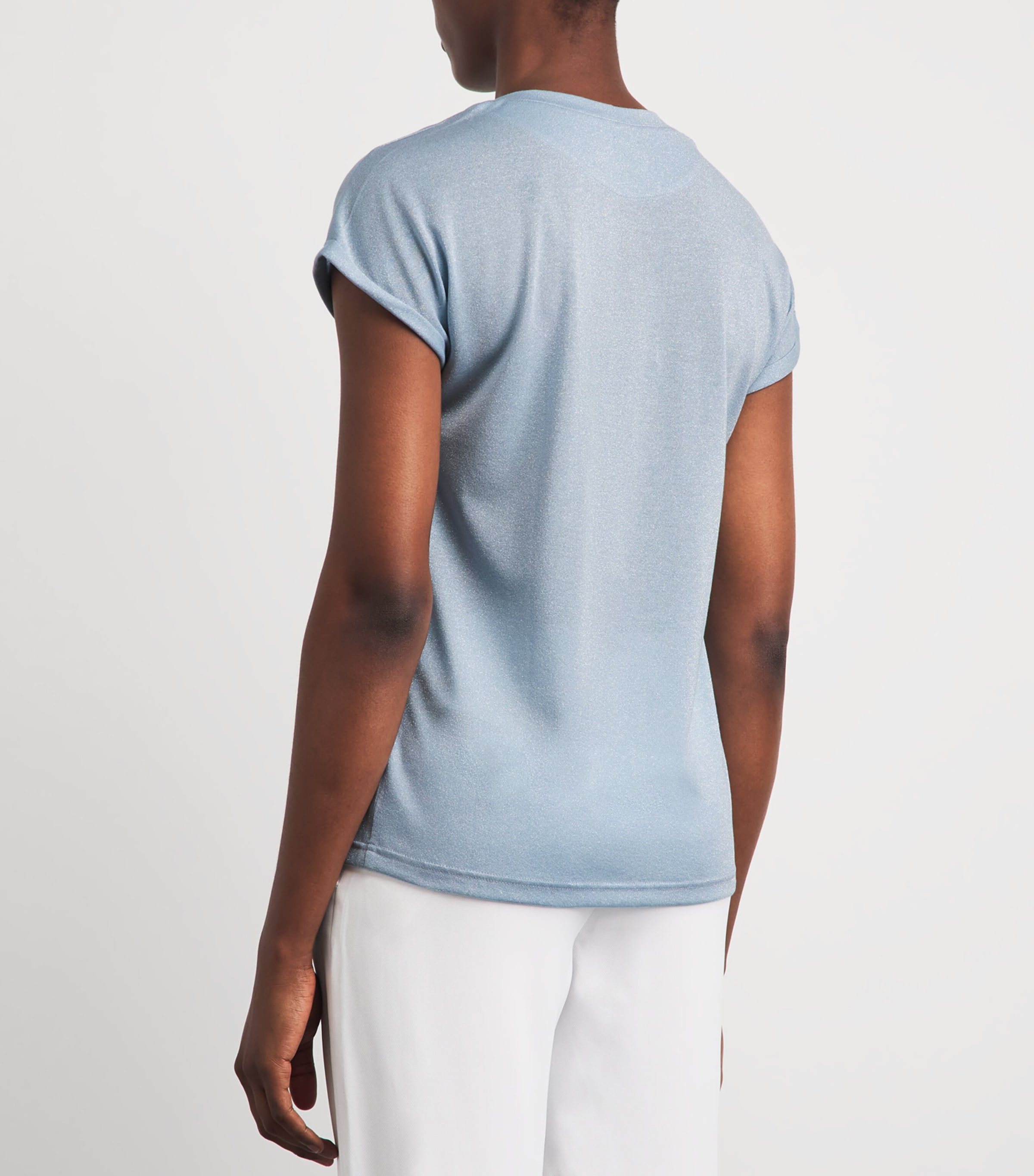 Eleventy Womens Metallic T-Shirt Nuvola Image 5