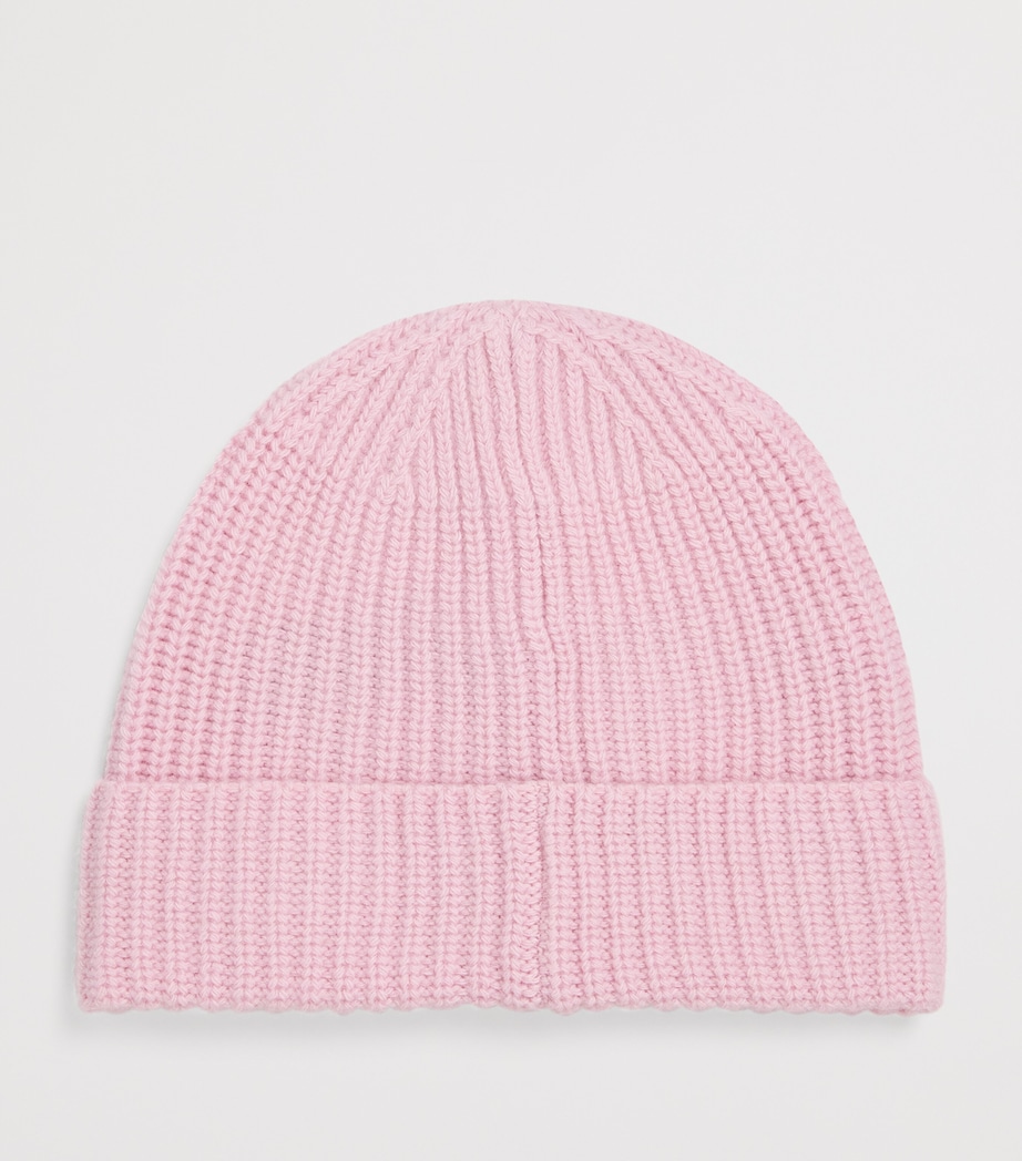 Virgin Wool Ribbed Beanie V0080 Image 2