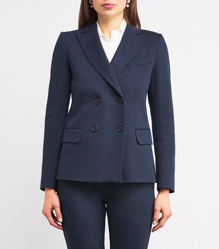 Jersey Double-Breasted Blazer NAVY Image 3
