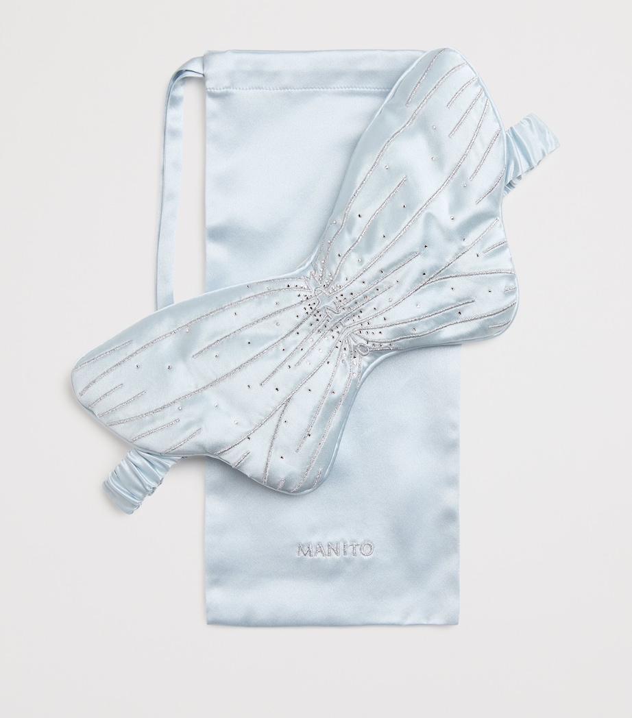 Silk Butterfly Eye Mask BABY BLUE Image 3