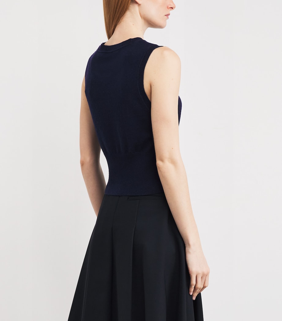 Wool-Cashmere Tank Top NAVY BLUE Image 4