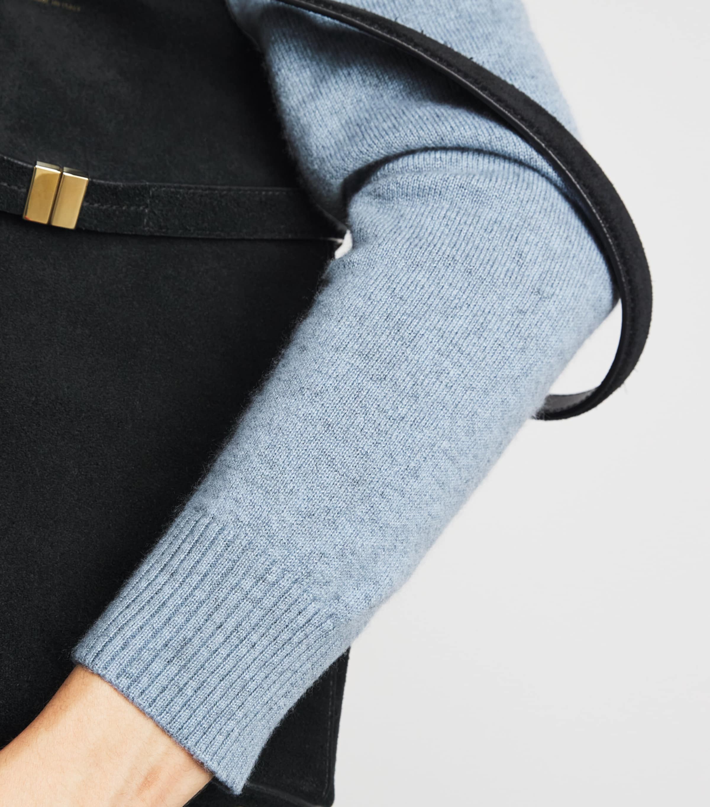 Colombo Womens Cashmere Rollneck Sweater Light Blue Image 3