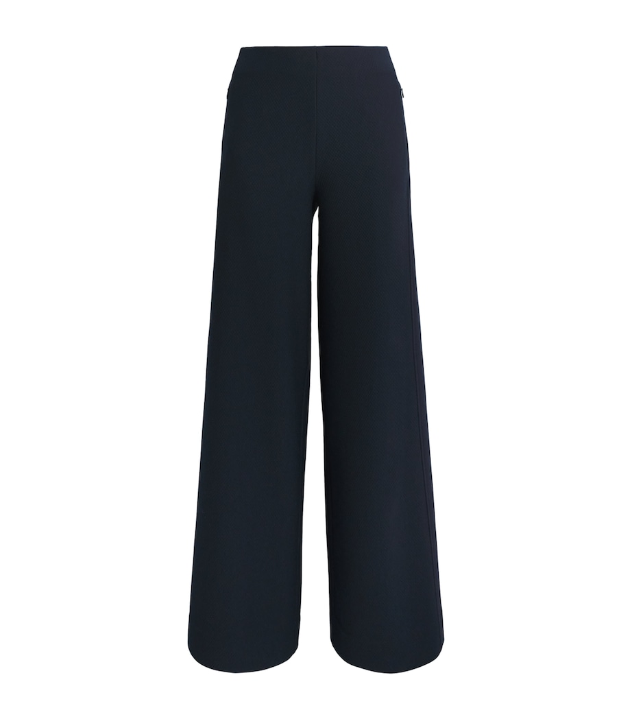 Cable Jacquard Wide-Leg Trousers NAVY Image 1