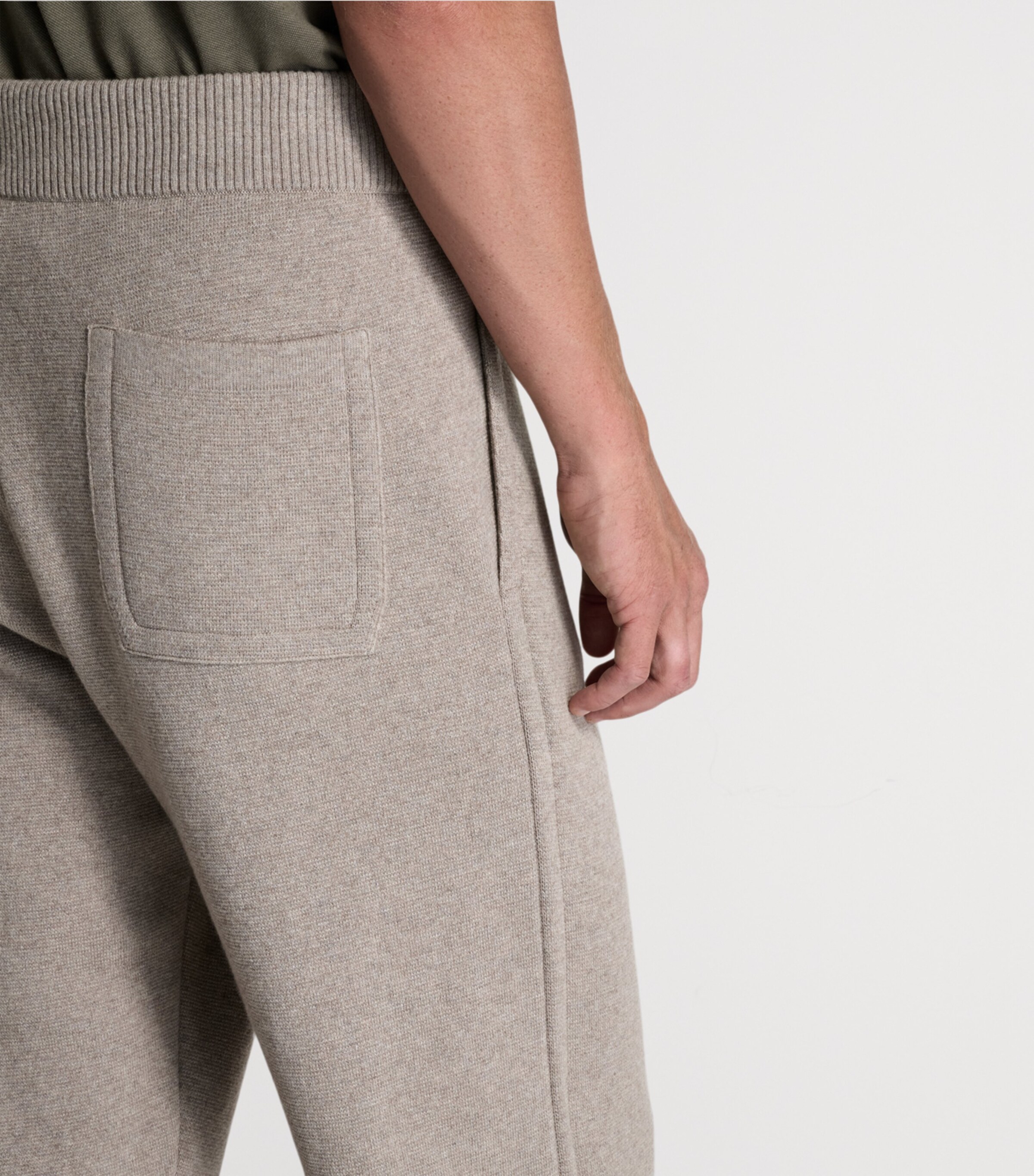 Dunhill Mens Cotton-Cashmere Athluxury Sweatpants Natural Image 5