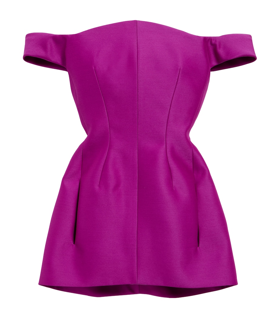 Balenciaga Womens Wool-Silk Mini Dress Image 1