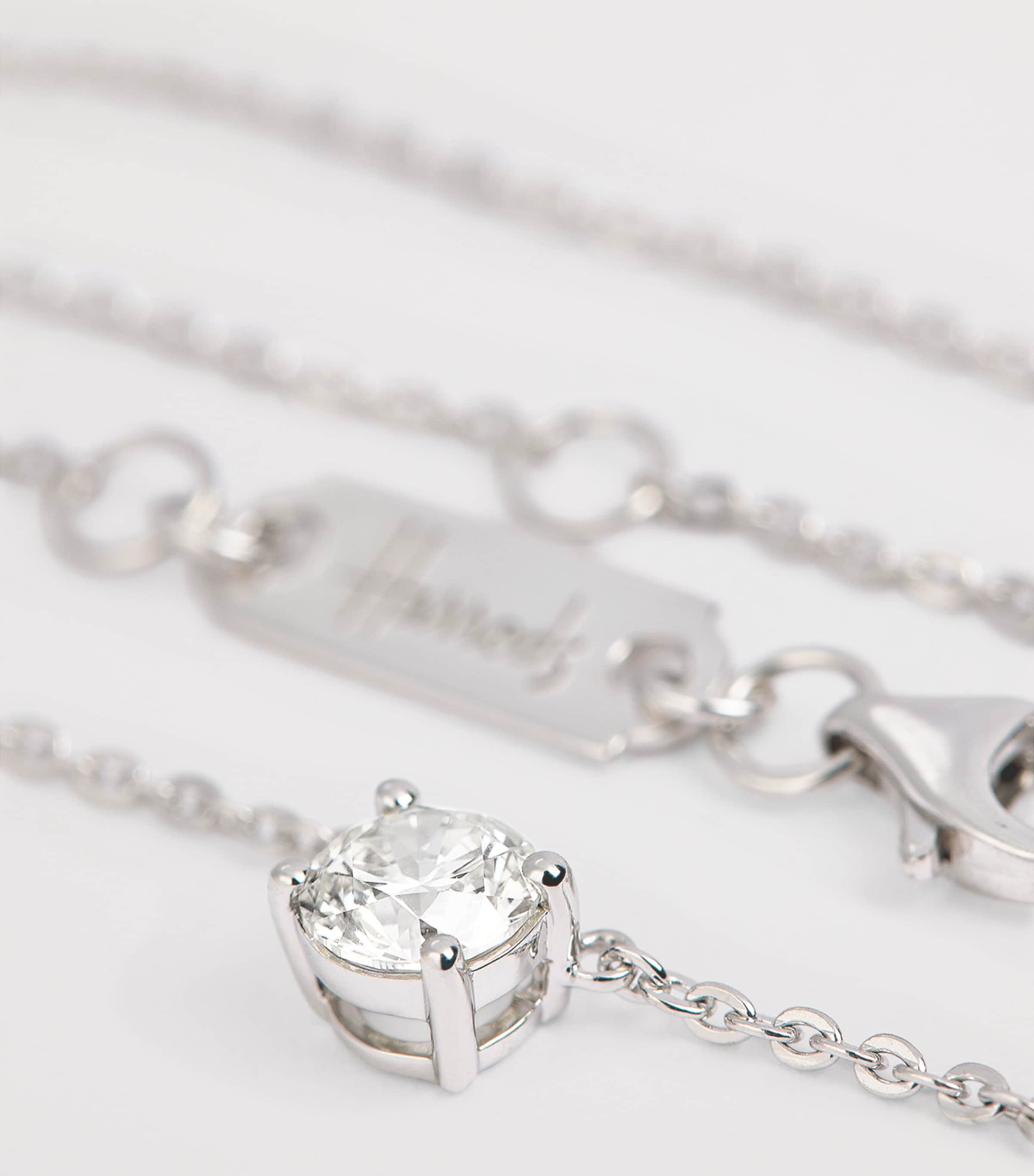 White Gold and Diamond Pendant Necklace (0.50ct) WHITE GOLD Image 6