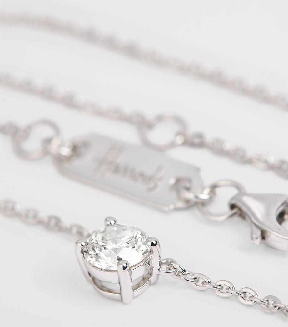 White Gold and Diamond Pendant Necklace (0.50ct) WHITE GOLD Image 6