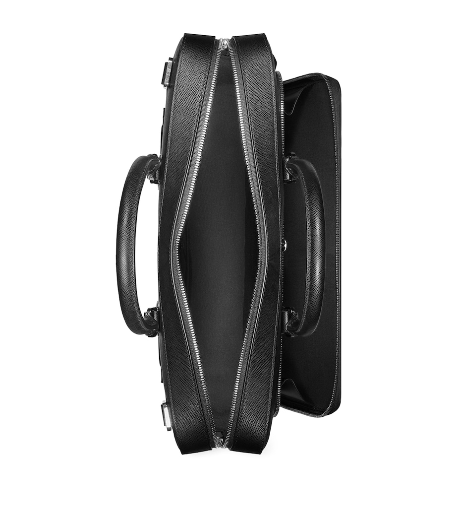Medium Leather Sartorial Document Case BLACK Image 2