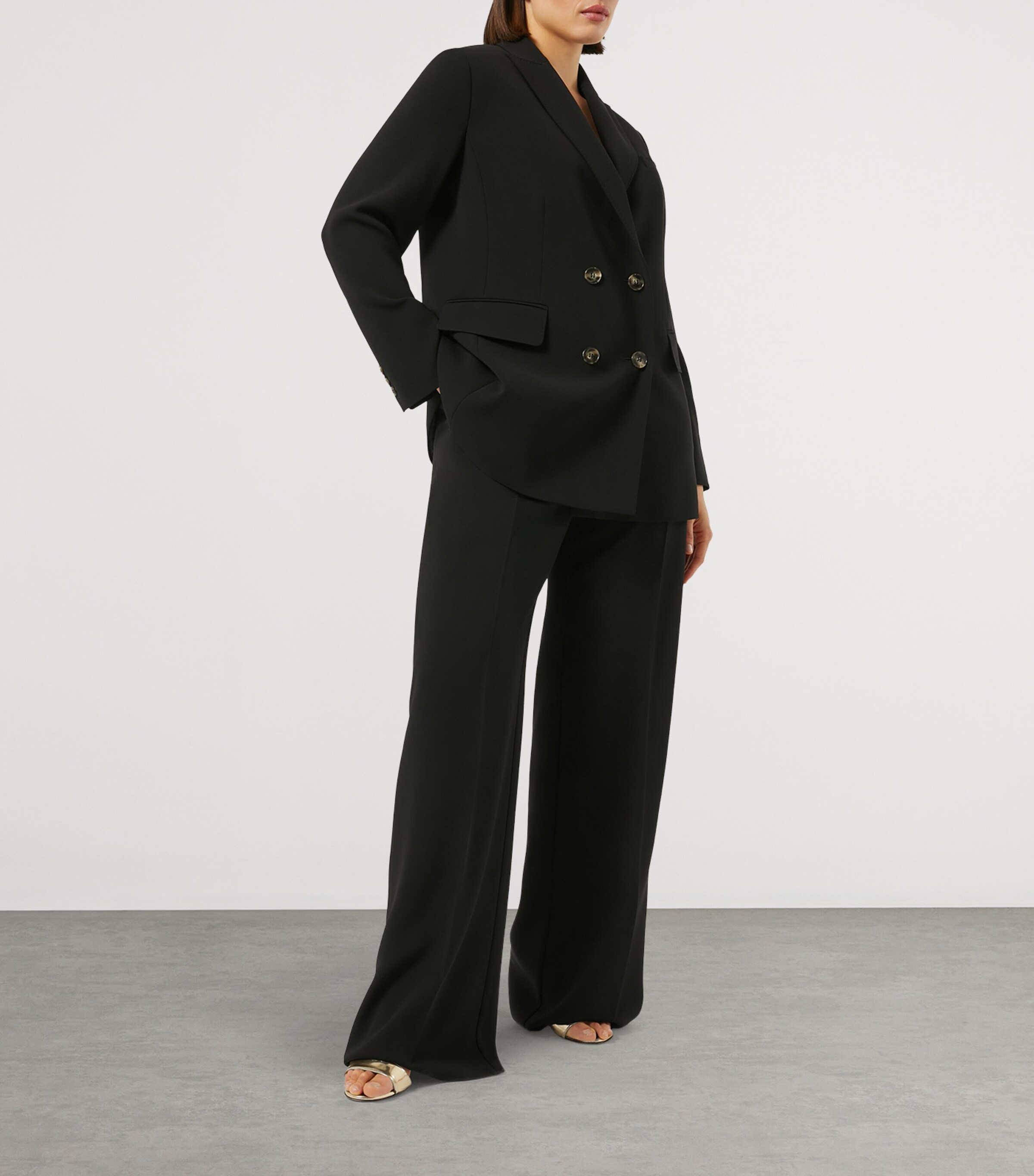 Afosi Wide-Leg Trousers BLACK Image 4