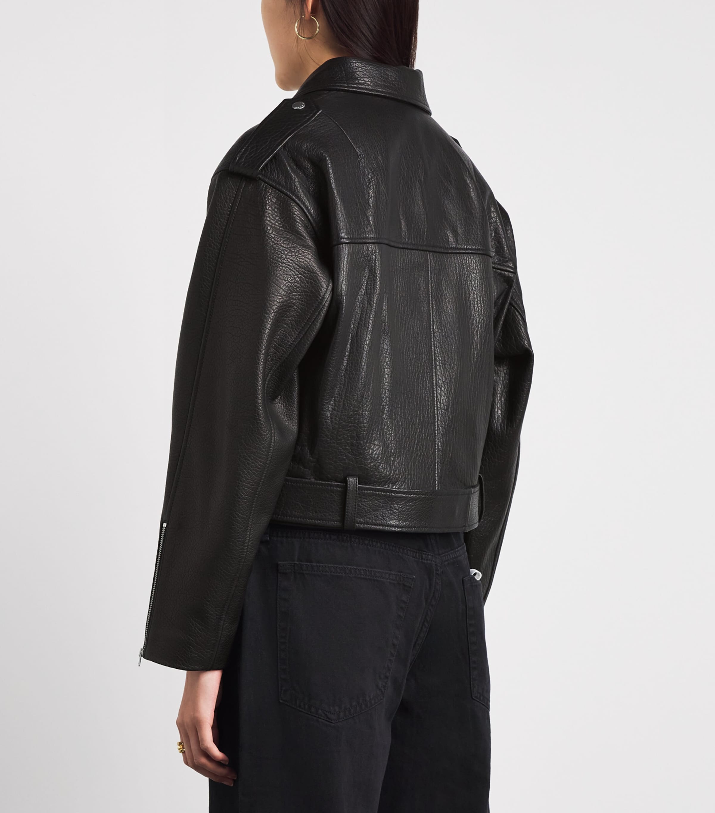 Rag & Bone Womens Penelope Leather Jacket Black Image 5