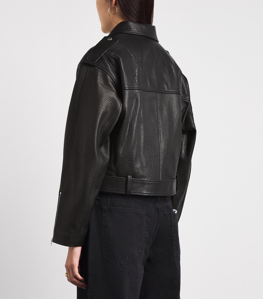 Rag & Bone Womens Penelope Leather Jacket Black Image 5