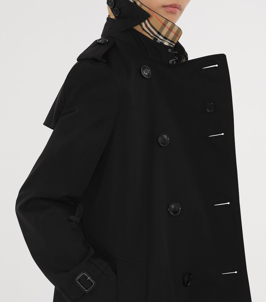 Cotton Short Kensington Heritage Trench Coat BLACK Image 5