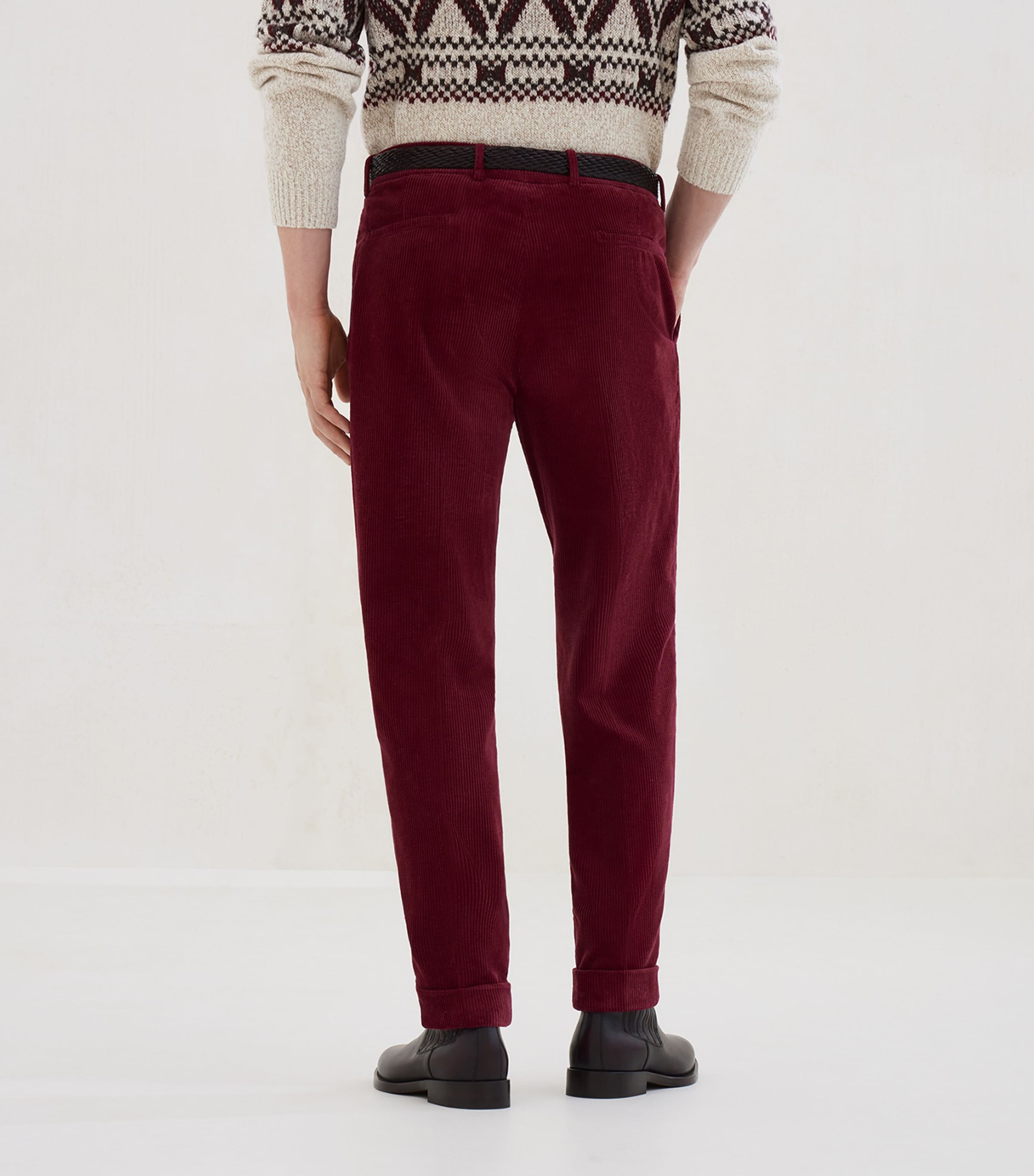 Cotton Corduroy Leisure Fit Trousers C6032 Image 3