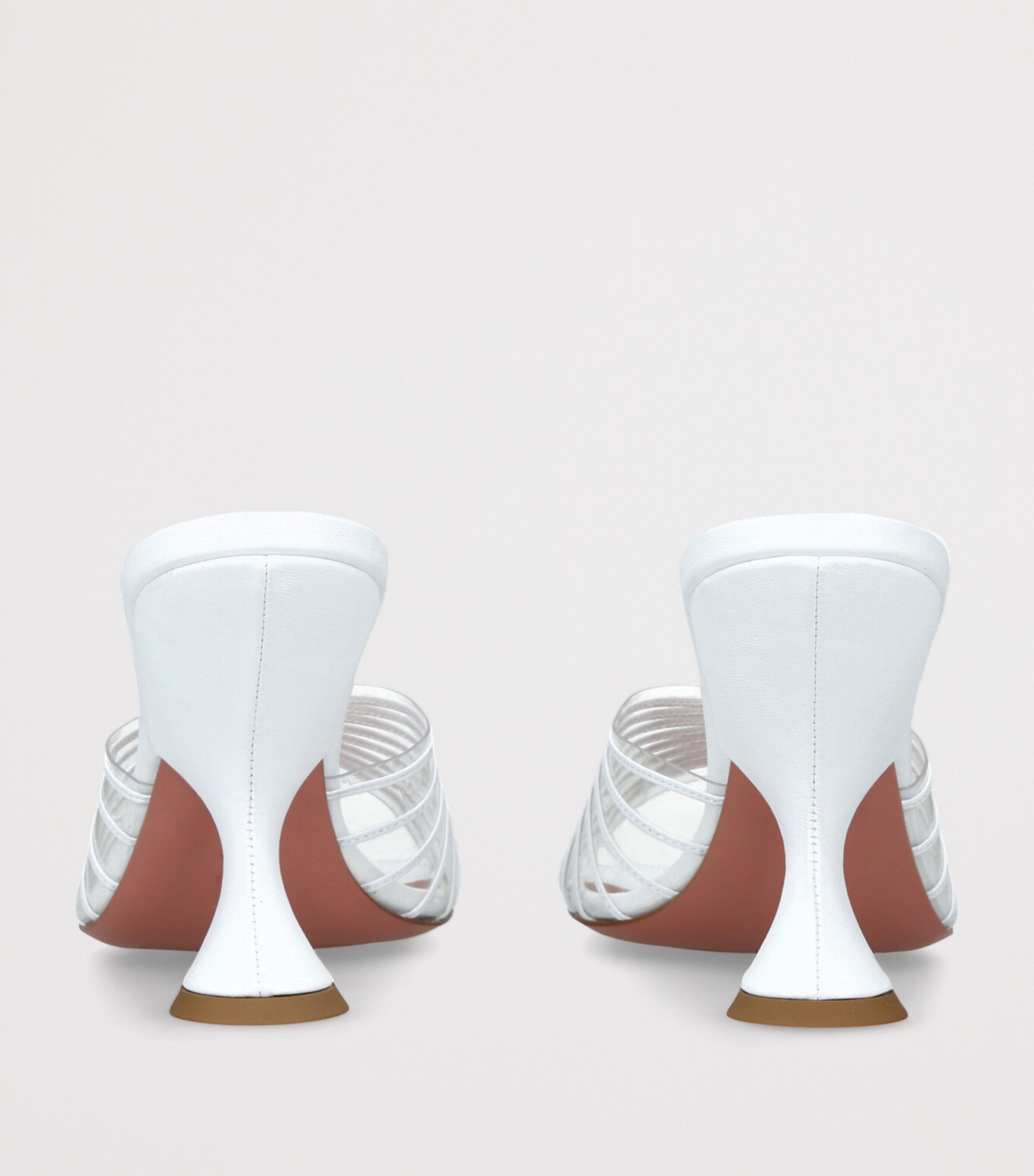 Leather Mookie Heeled Mules 90 WHITE/COMB Image 2