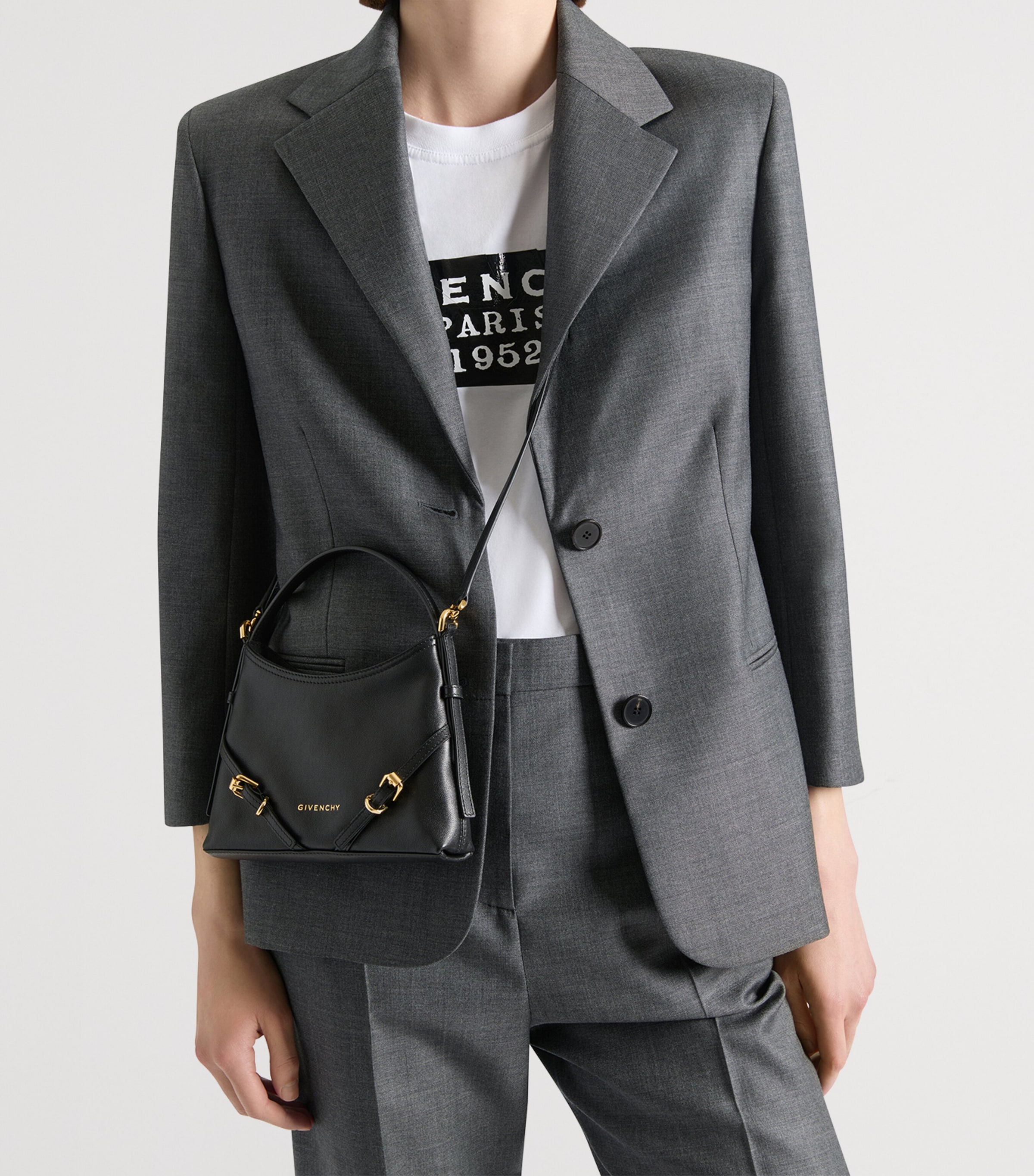 Givenchy Nano Leather Voyou Shoulder Bag Black Image 2