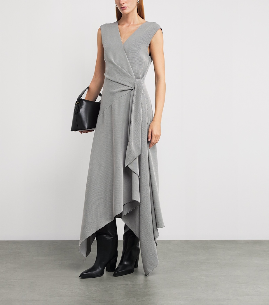 Houndstooth Handkerchief Midi Dress 0002900 BLACK MULTI Image 2