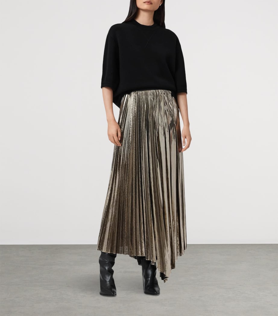 Pleated Jax Maxi Skirt BRONZE GOLD Image 2