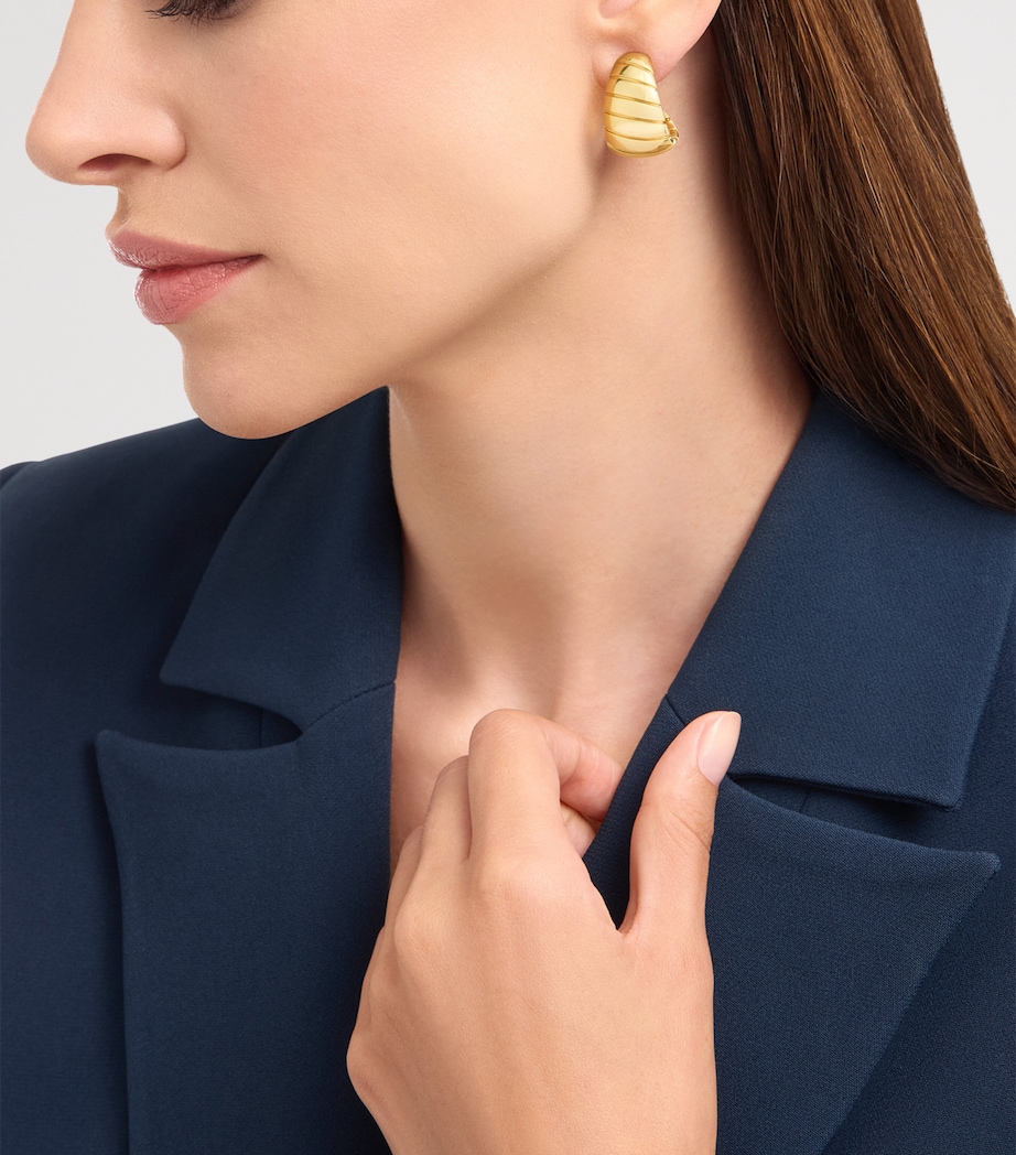 Bvlgari Yellow Gold Tubogas Hoop Earrings Yellow Gold Image 4