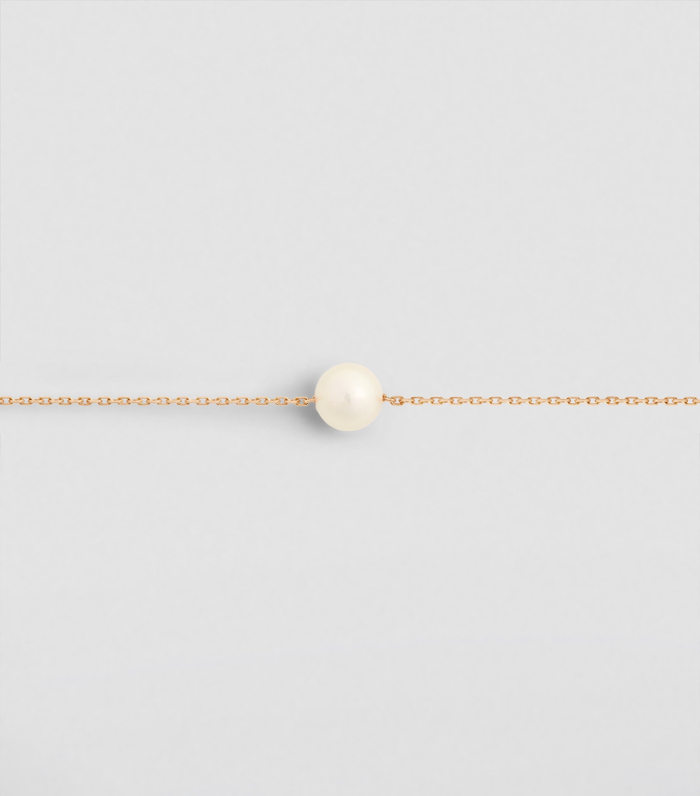 Yellow Gold and Pearl Sensuelle Akoya Chain Bracelet YELLOW GOLD Image 2
