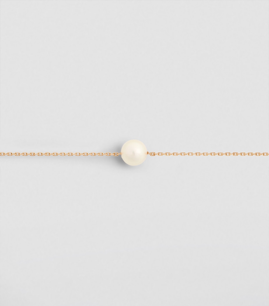 Yellow Gold and Pearl Sensuelle Akoya Chain Bracelet YELLOW GOLD Image 2