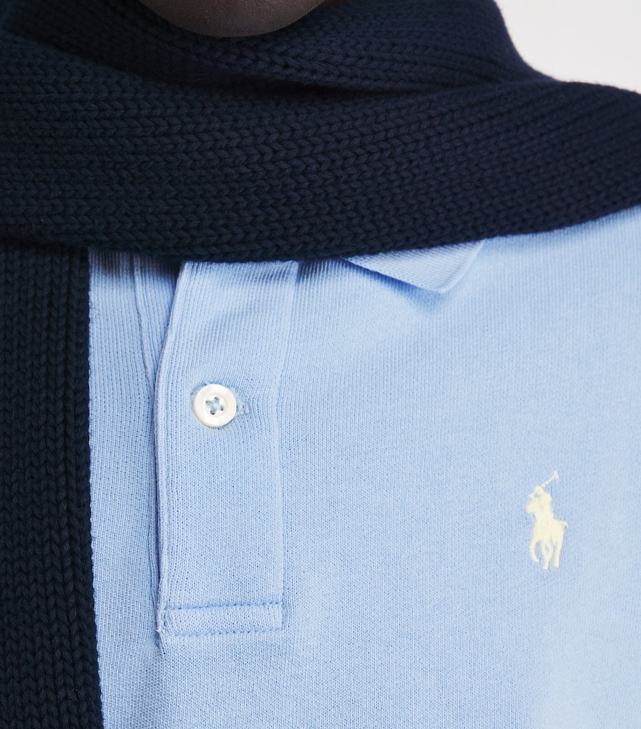 Polo Ralph Lauren Womens Cotton-Blend Polo Sweater Baby Blue Image 3