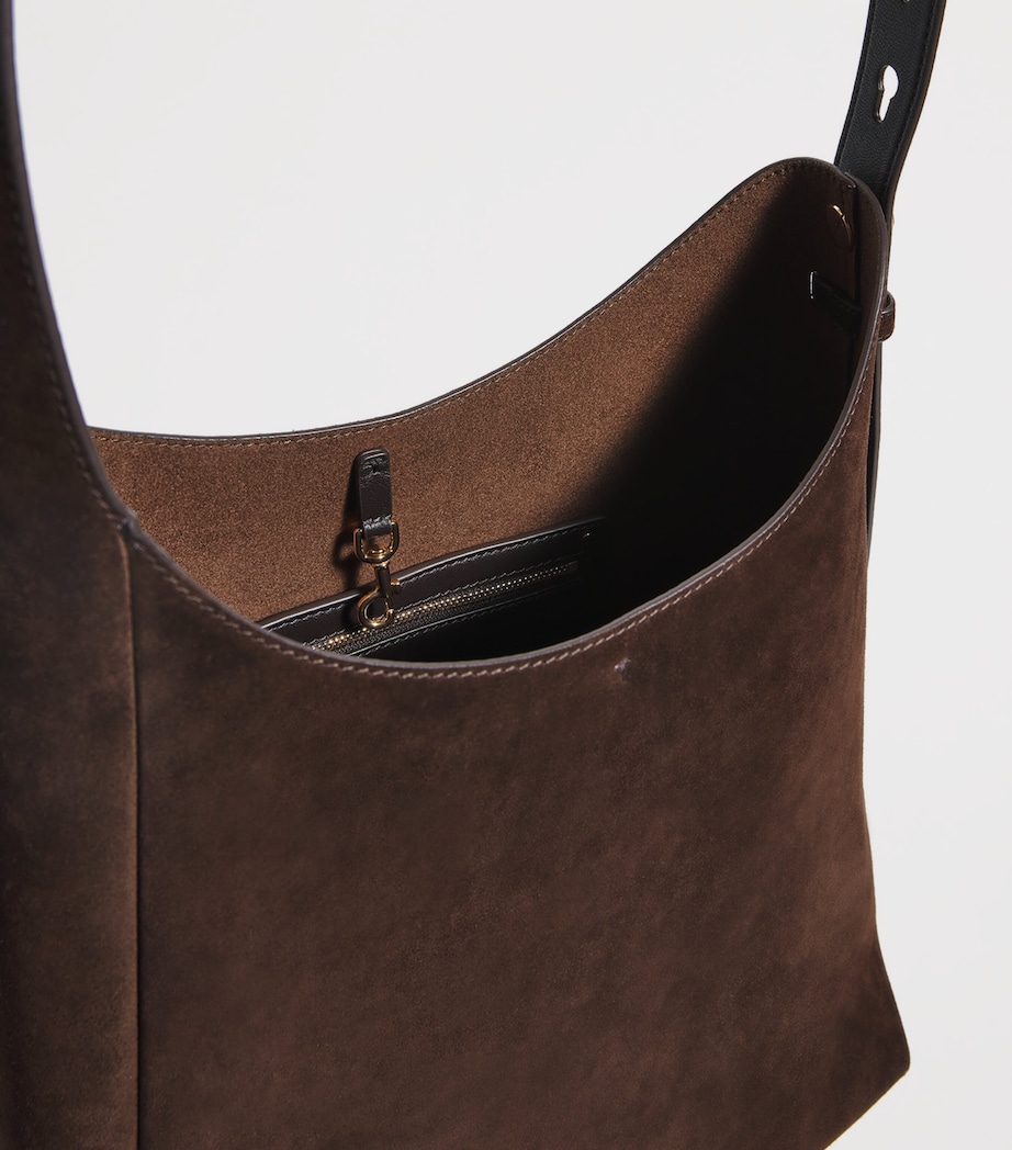 Suede Romy Shoulder Bag DARK COCOA 201 Image 4