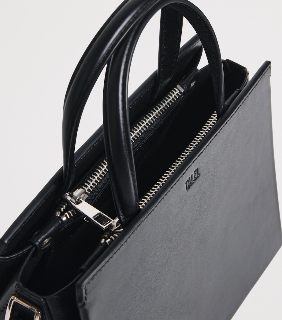 Talel Paris Medium Leather V2 Tote Bag Black Image 5