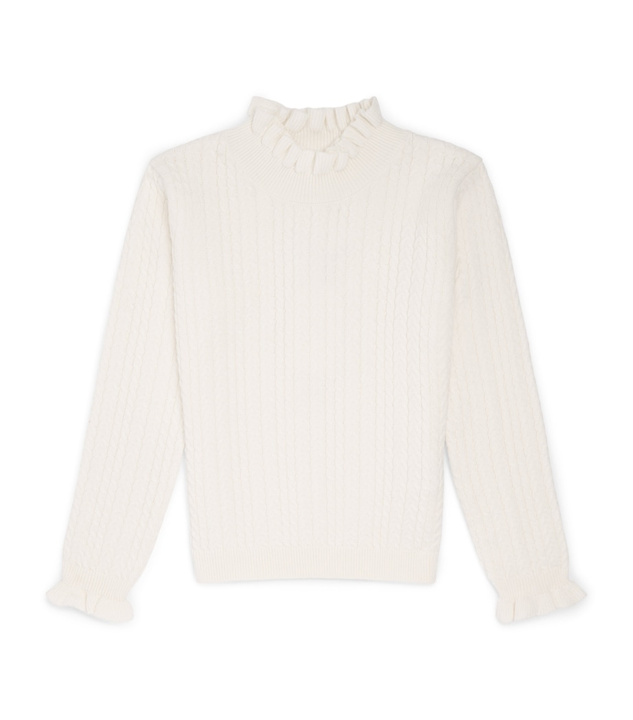 Louise Misha Cotton-Wool Java Sweater (4-12 Years) Cream Image 1
