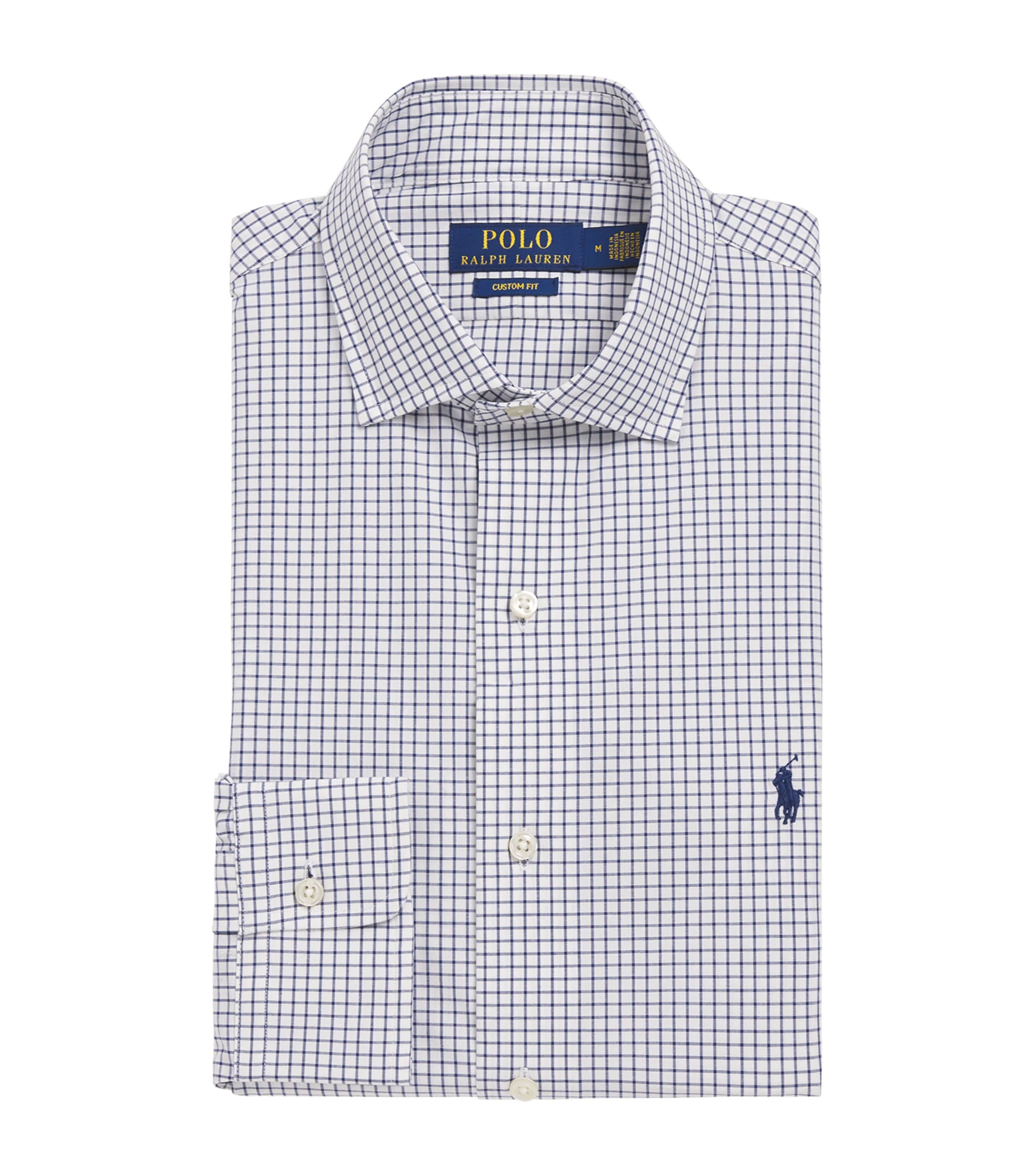 Ralph Lauren Cotton Poplin Check Shirt In Blue