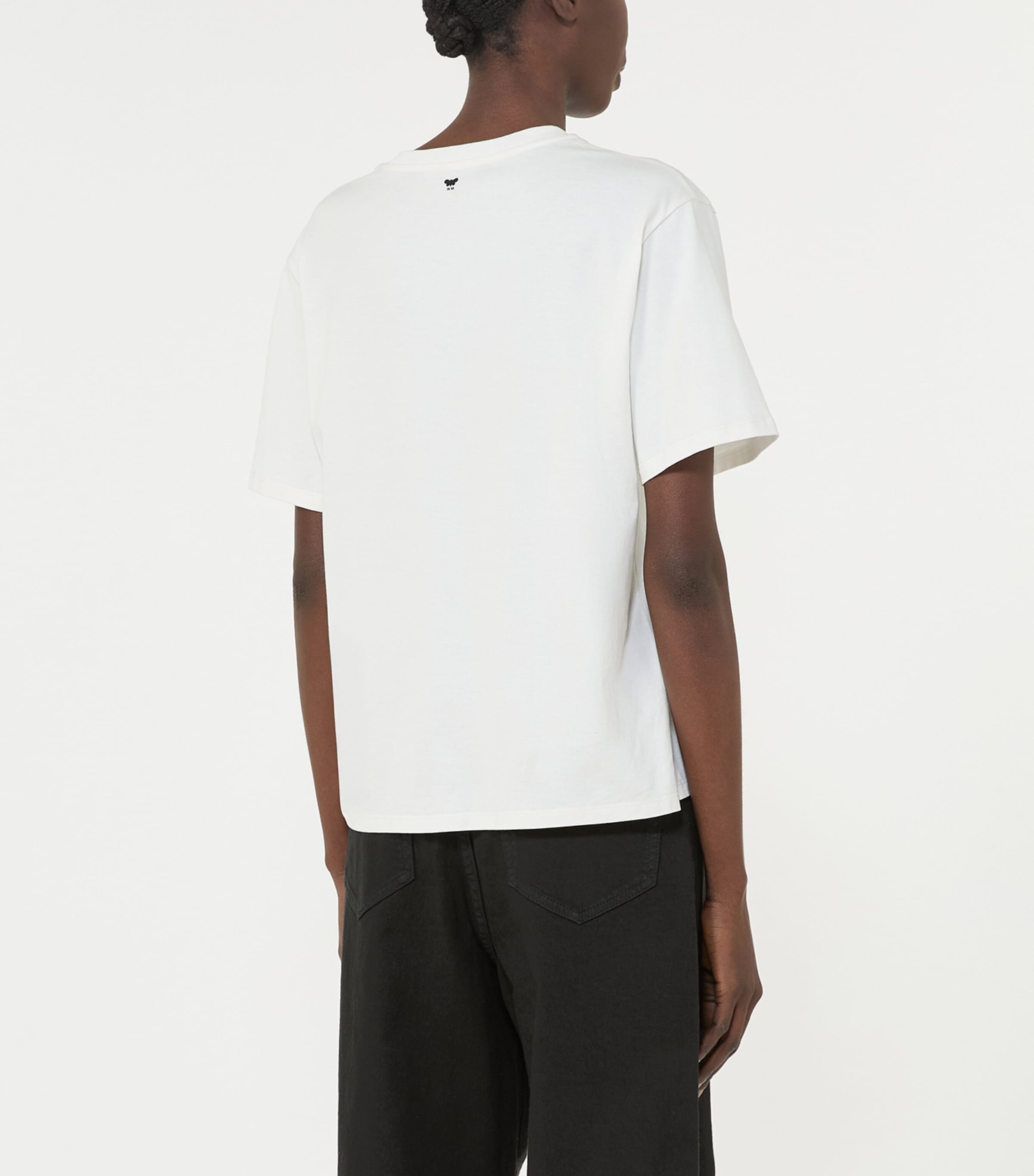 Weekend Max Mara Womens Cotton Embellished T-Shirt White Image 3